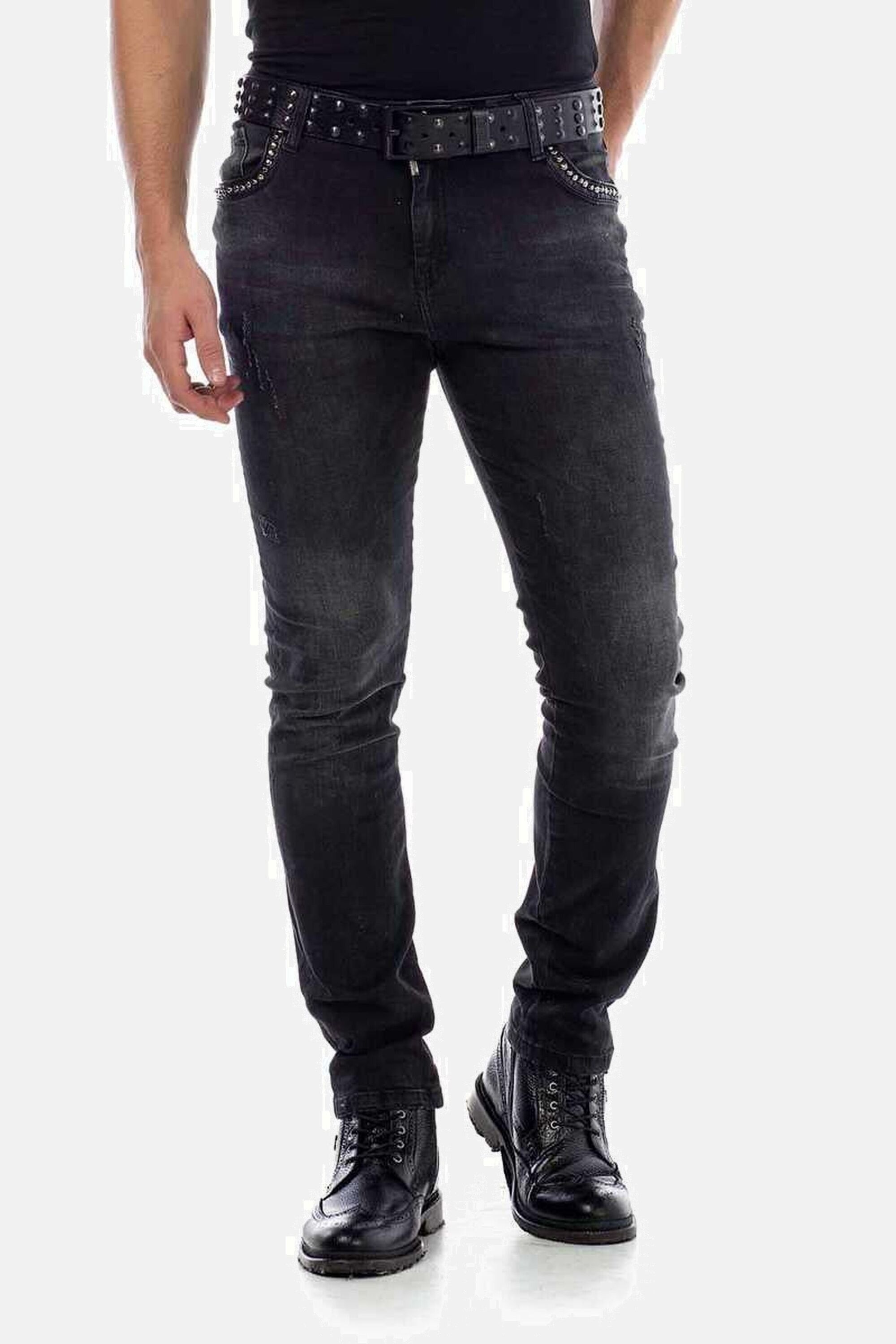 Cipo & Baxx Slim-fit-Jeans »Jeans«, mit Nietendetails, CD-426