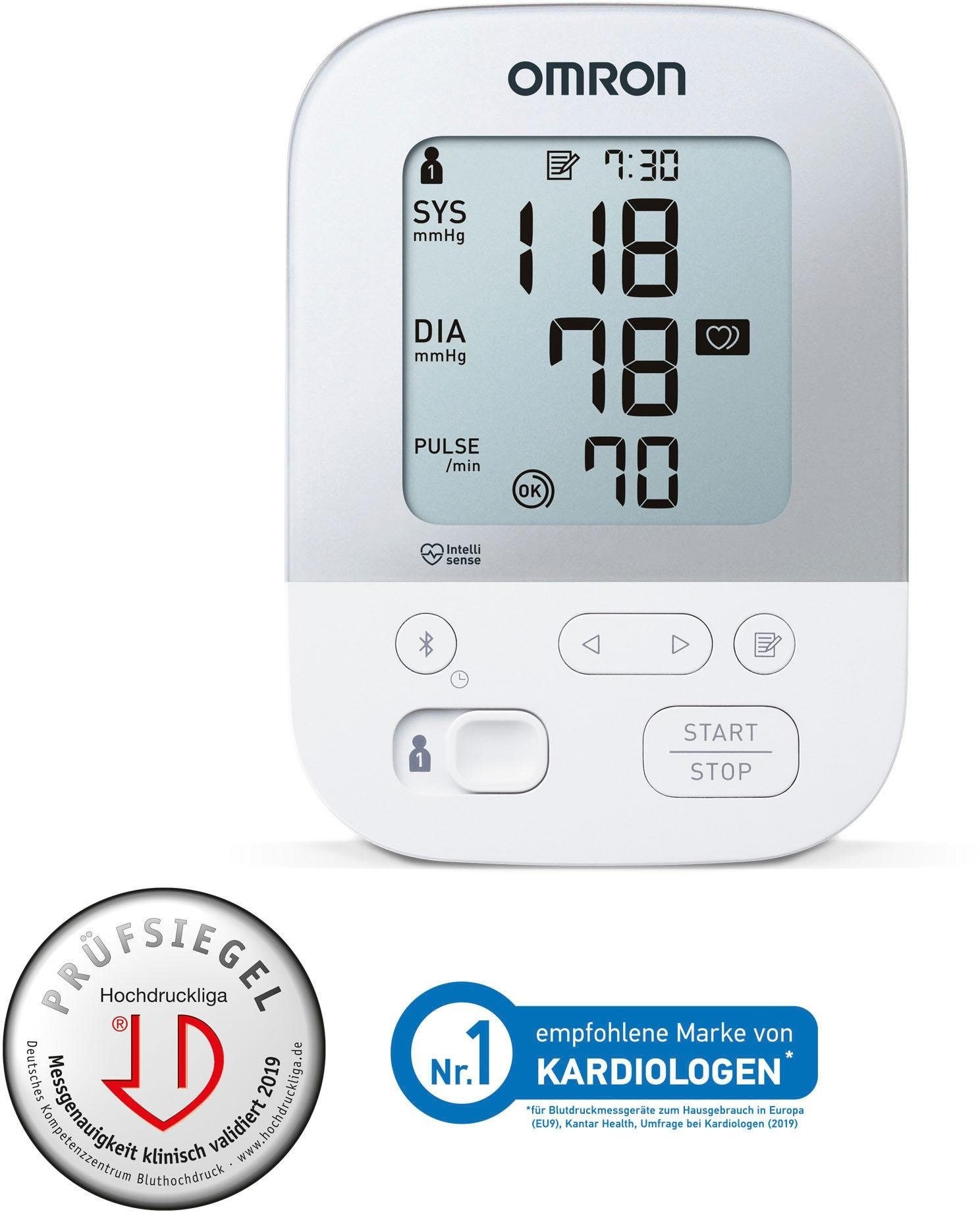 Omron Oberarm-Blutdruckmessgerät »X4 Smart«, mit Bluetooth und Intelli Wrap  Manschette online bestellen