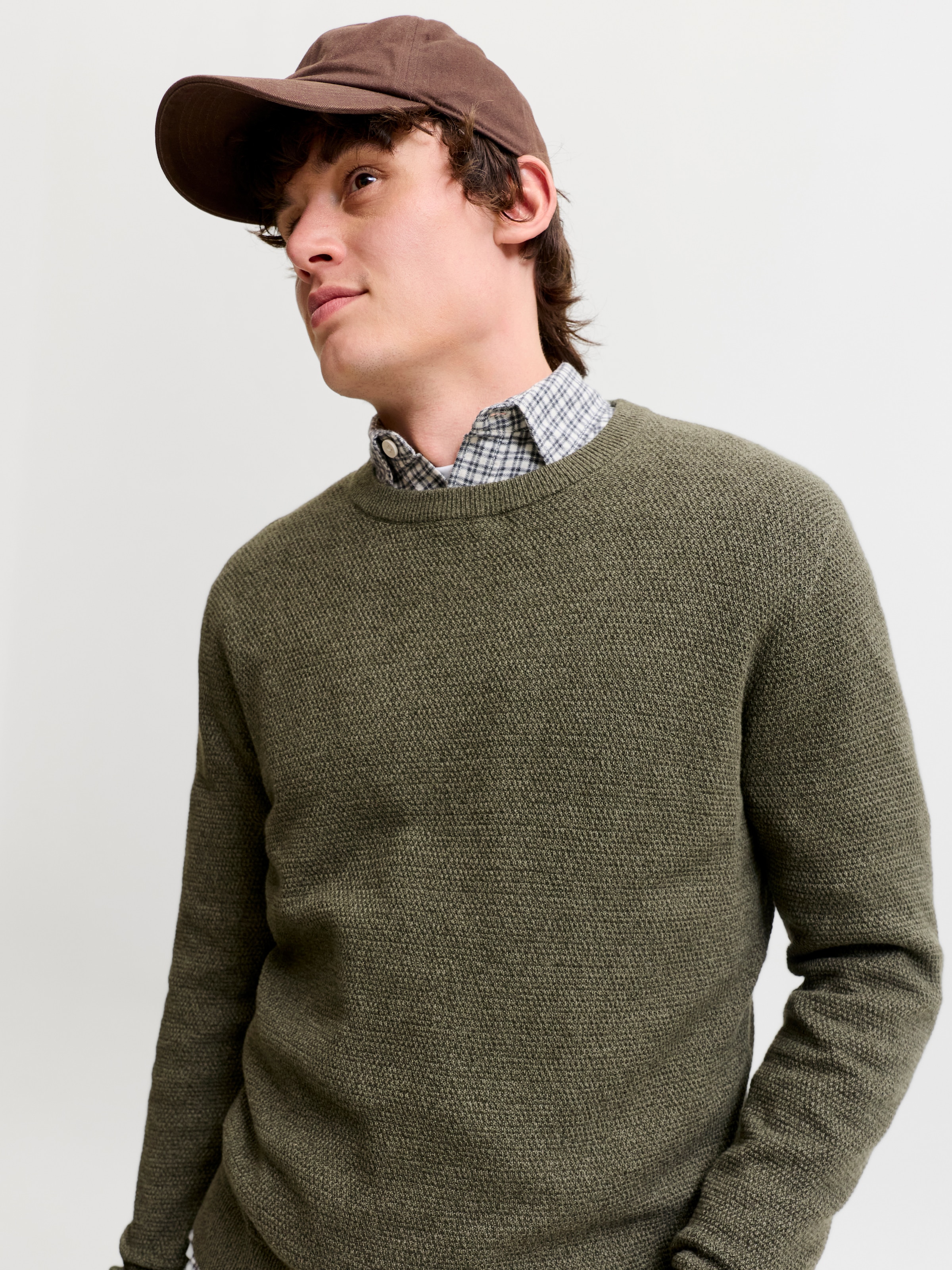 Jack & Jones Strickpullover »JJERYDER KNIT CREW NECK NOOS« Baumwolle, regular fit