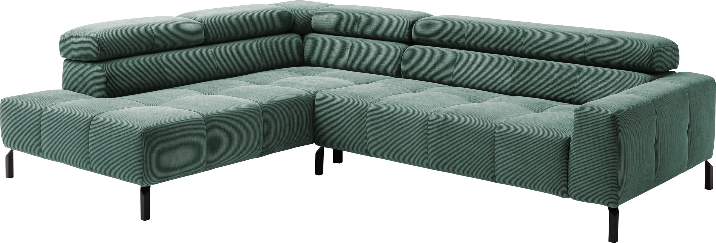 Places of Style Ecksofa »Cleveland, L-Form, incl. Kopfteilverstellung, Breite 276 cm«, wahlweise elektrischer Sitzvorzug