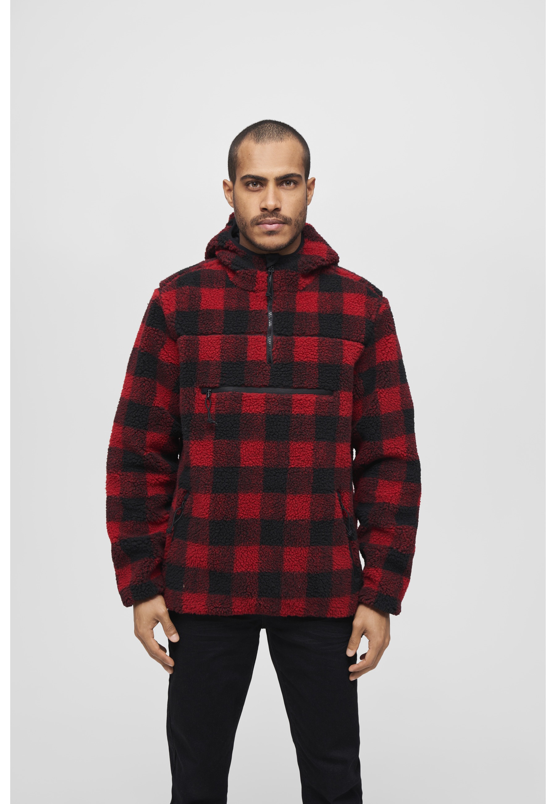 Brandit Anorak »Brandit Herren Teddyfleece Worker Pullover« 1 Stk. tlg. mit Kapuze