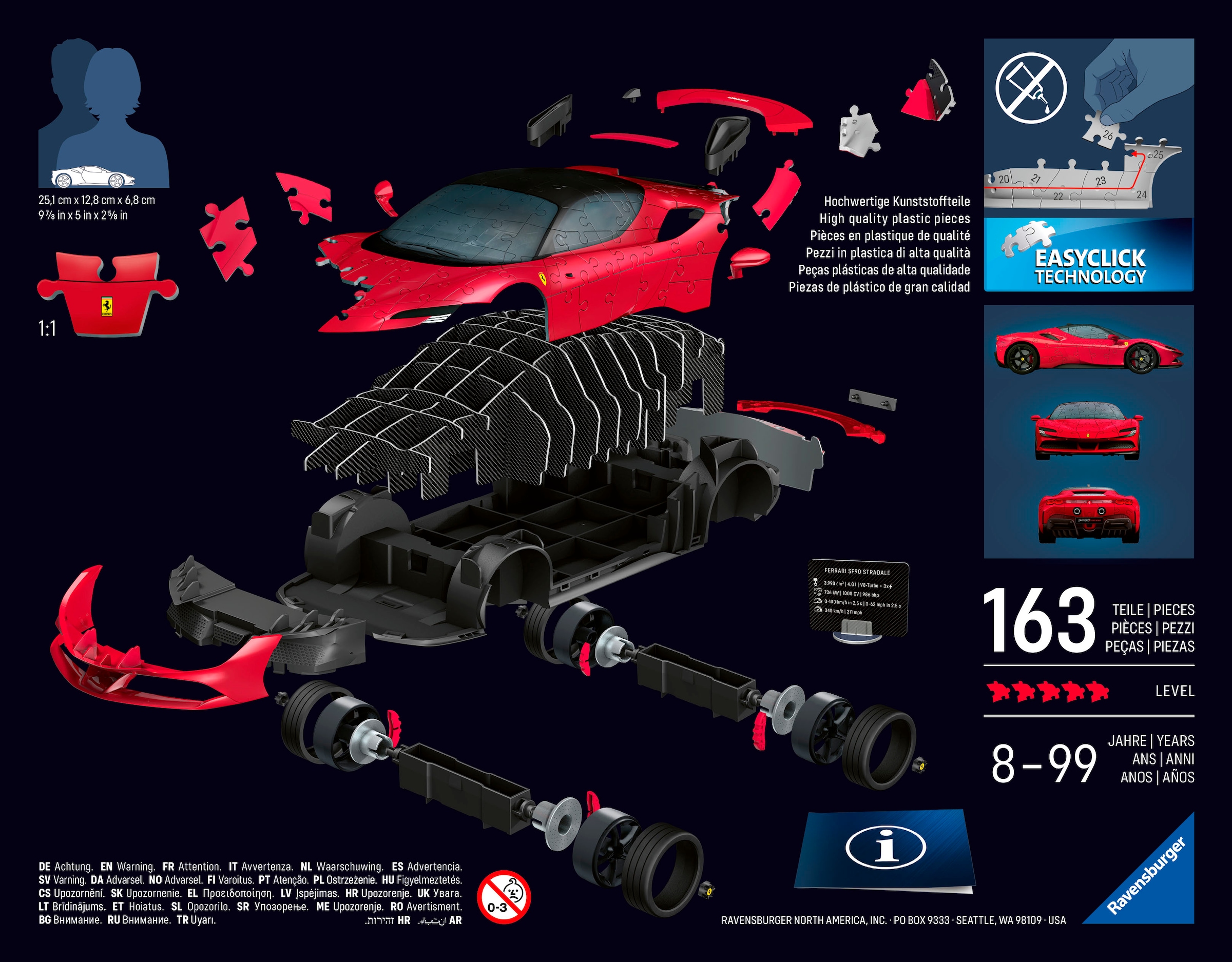 Ravensburger 3D-Puzzle »3D Puzzle Iconics, Ferrari SF90 Stradale«, Made in Europe