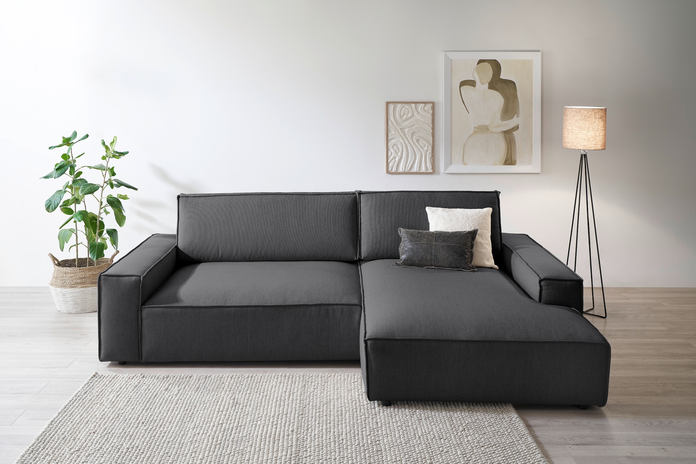 Home affaire Ecksofa "NEU: SHERWOOD XXL 284, Big-Sofa L-Form, tiefe Sitzflä günstig online kaufen