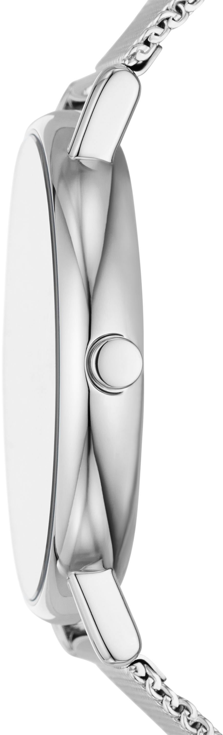Skagen Quarzuhr »SIGNATUR«, Armbanduhr, Herrenuhr, Damenuhr, analog, Edelstahlarmband