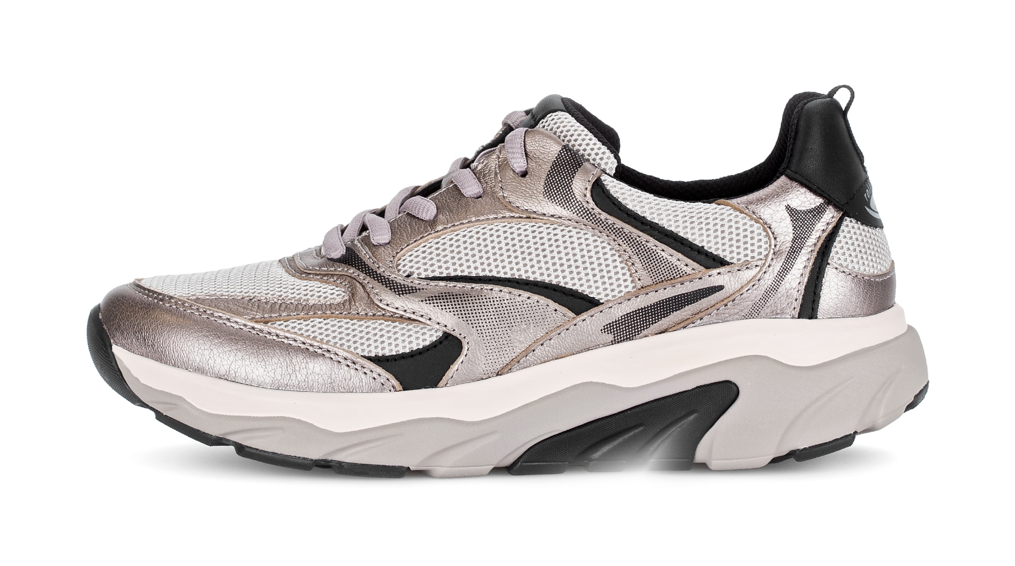 Gabor Rollingsoft Keilsneaker, Freizeitschuh, Halbschuh, Schnürschuh mit herausnehmbarem Fußbett
