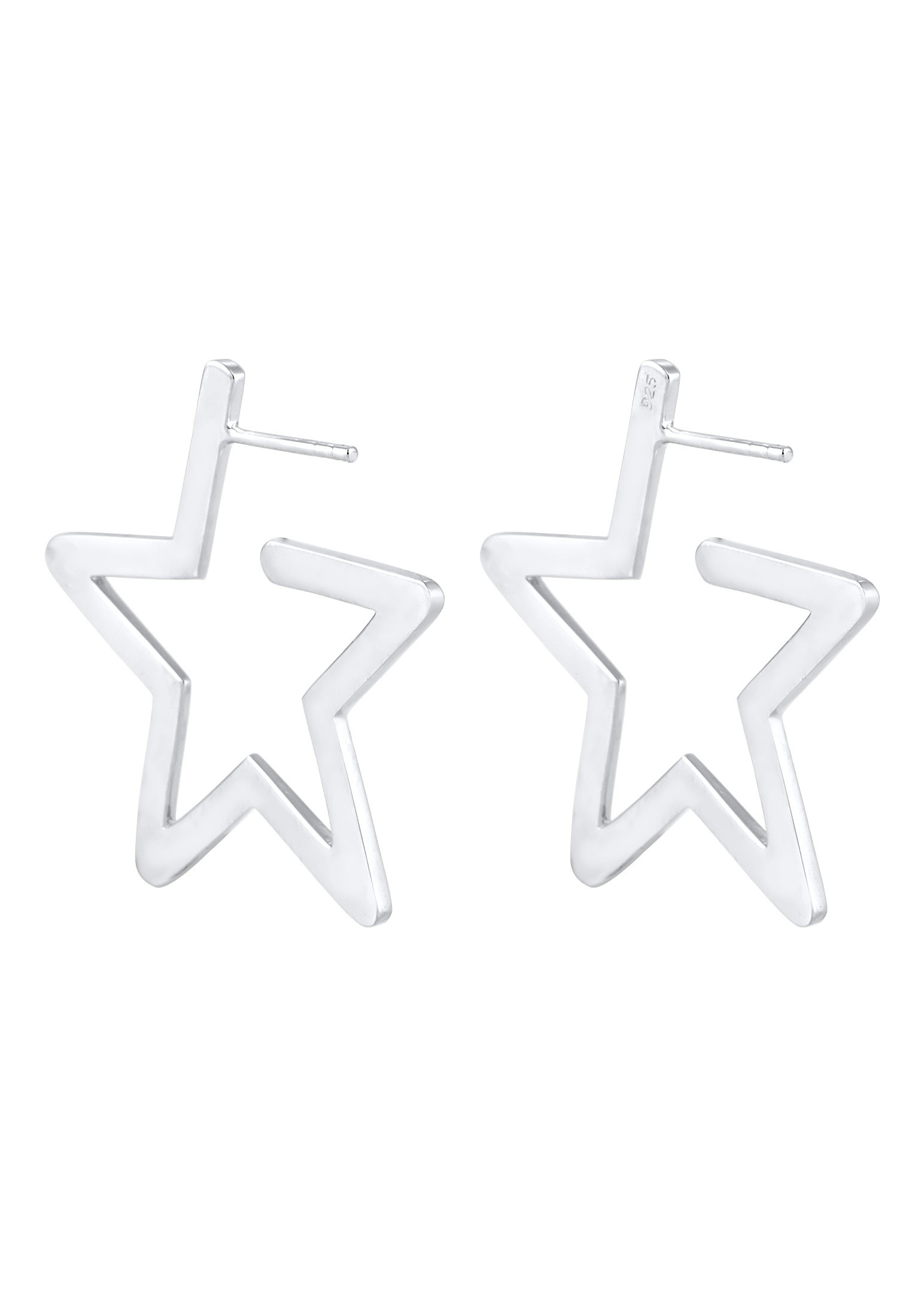 Elli Paar Creolen »Creolen Stern Astro Filigran 925 Silber«