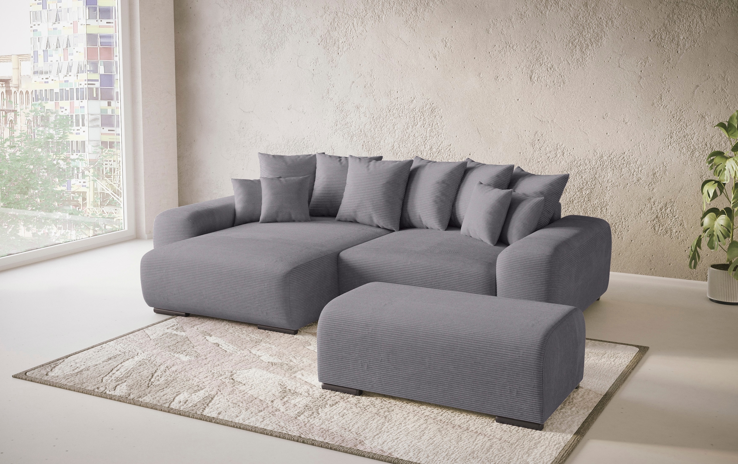 Mr. Couch Polsterecke »Sundance, L-Form«, Dauerschläfer mit Bett, Bettkasten, bis 140 kg belastbar