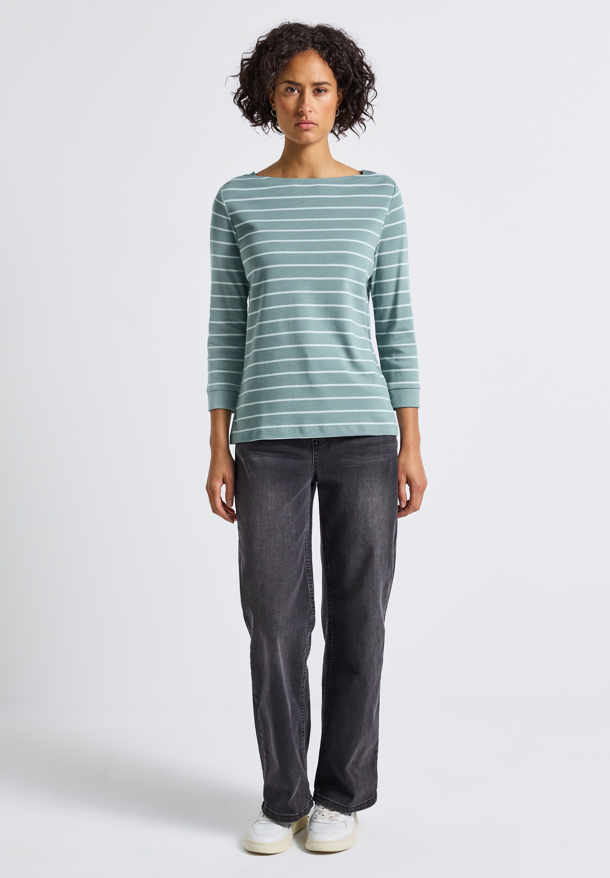 STREET ONE 3/4-Arm-Shirt, aus reiner Baumwolle