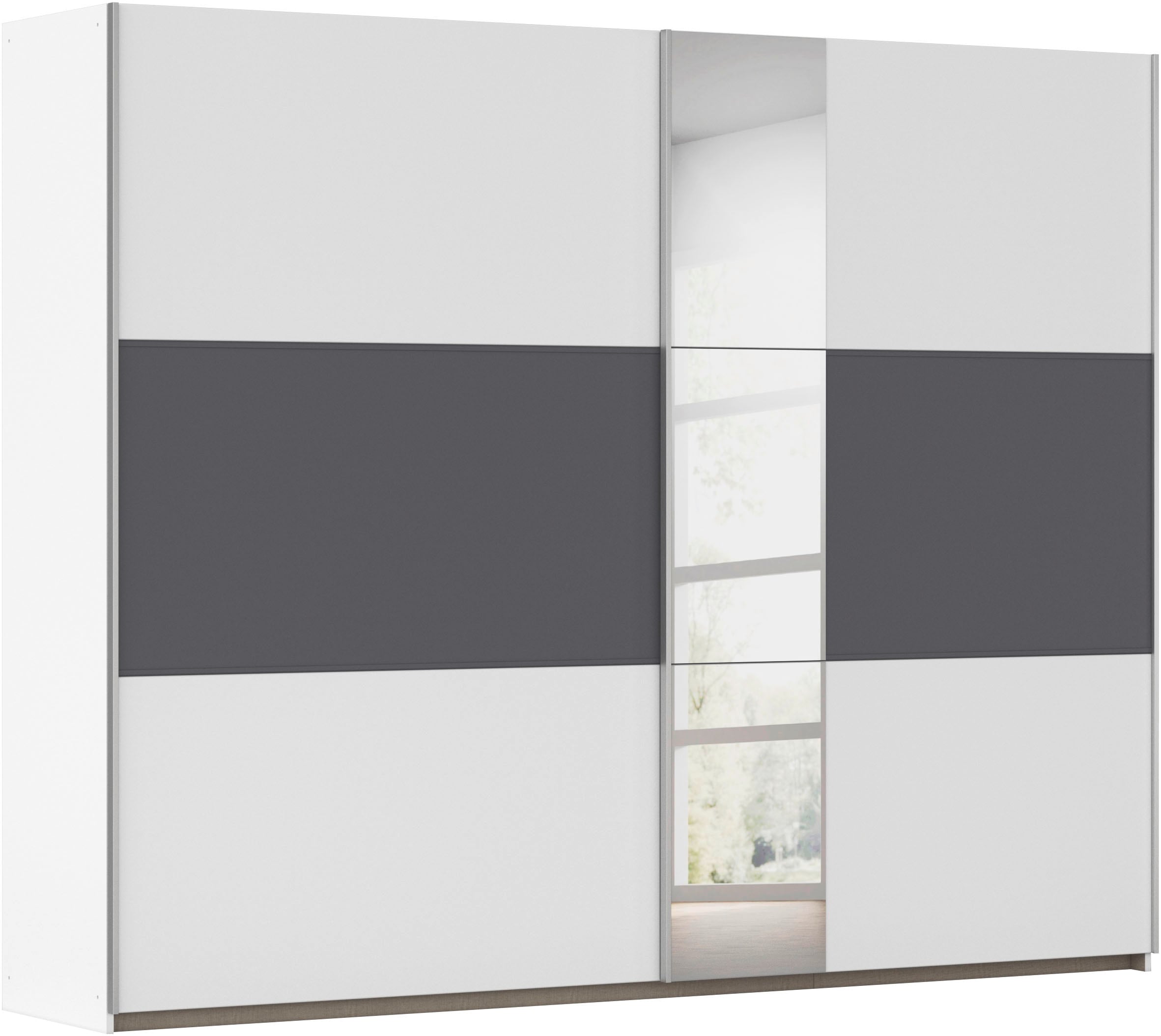 OTTO home Kleiderschrank "Mehrzweckschrank Aktenschrank Möbel Mietswohnung TOPSELLER ASTANA" 3 Ausstattungen BASIC/CLASSIC/PREMIUM (inkl. SOFT-CLOSE-FUNKTION), mit 3 Spiegelelementen, Metallgriffleisten alufarbig MADE IN GERMANY