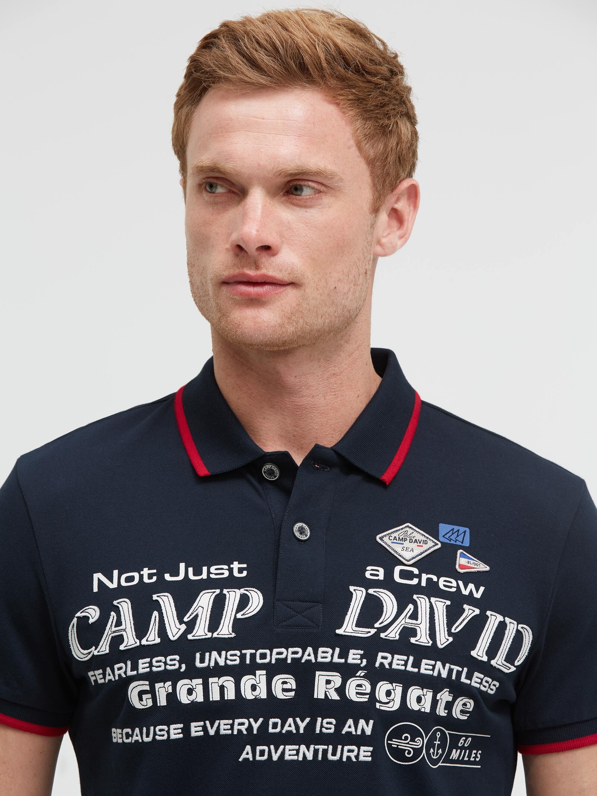 CAMP DAVID Poloshirt mit Baumwolle