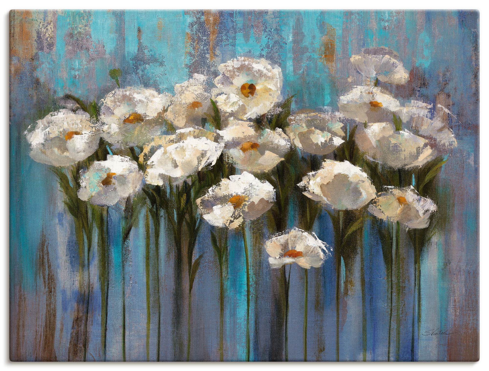 Artland Wandbild "Anemonen am See" Blumen 1 Stk. tlg. als Leinwandbild, Poster in verschied. Größen