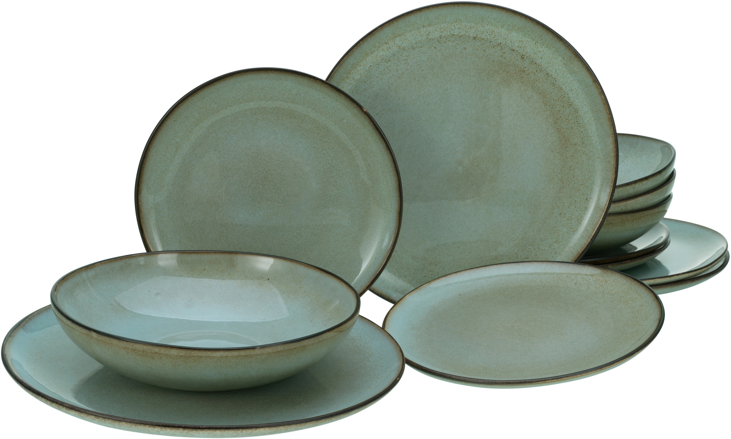 CreaTable Tafelservice "Geschirr-Set Stone Town" Service, organische Form, günstig online kaufen
