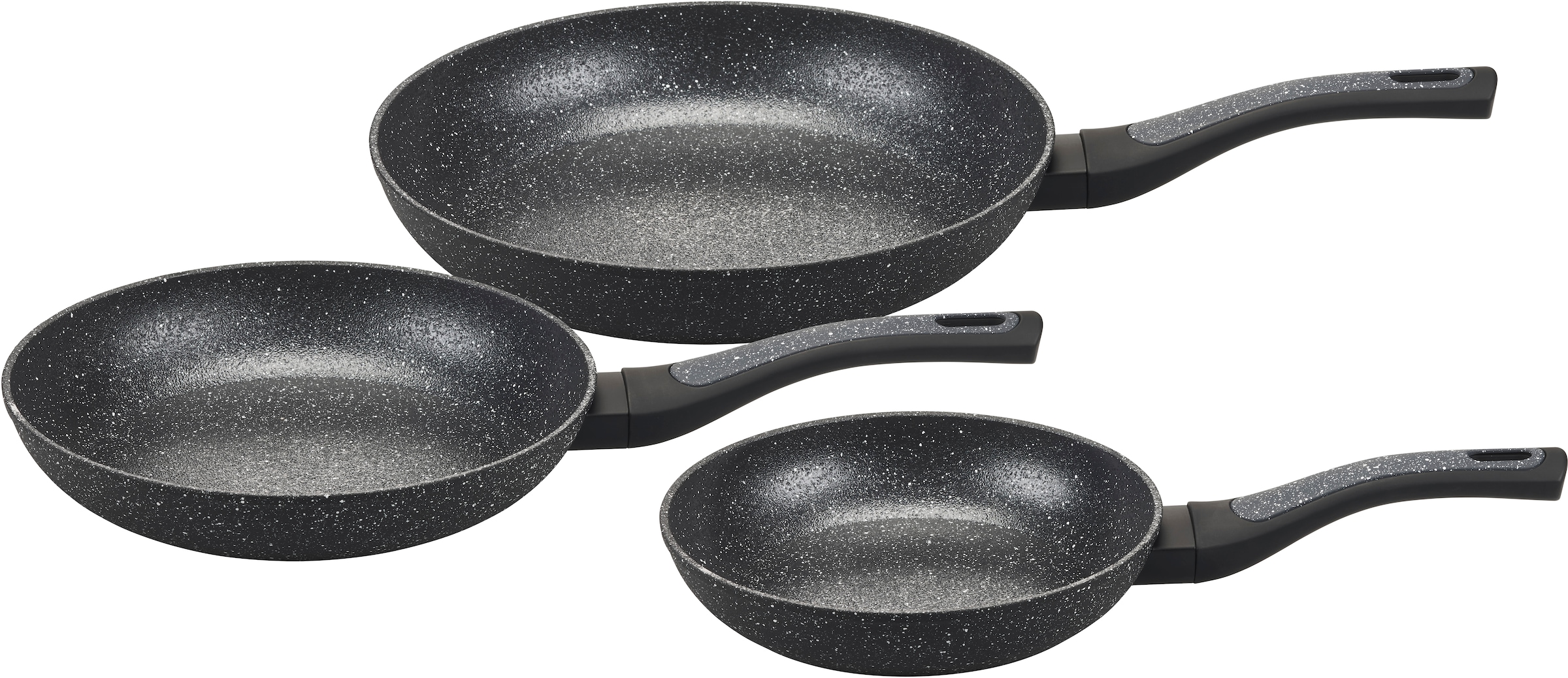 my home Pfannen-Set »Dela«, Aluminium, (Set, 3 tlg.), mit rauer Oberfläche für ein besonderes Barterlebnis.