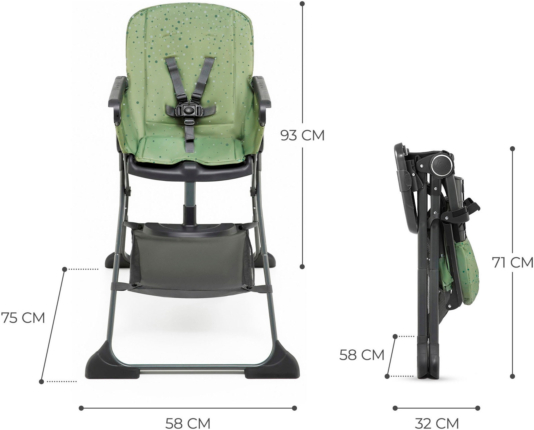 Kinderkraft Kombihochstuhl »FOLDEE« ()