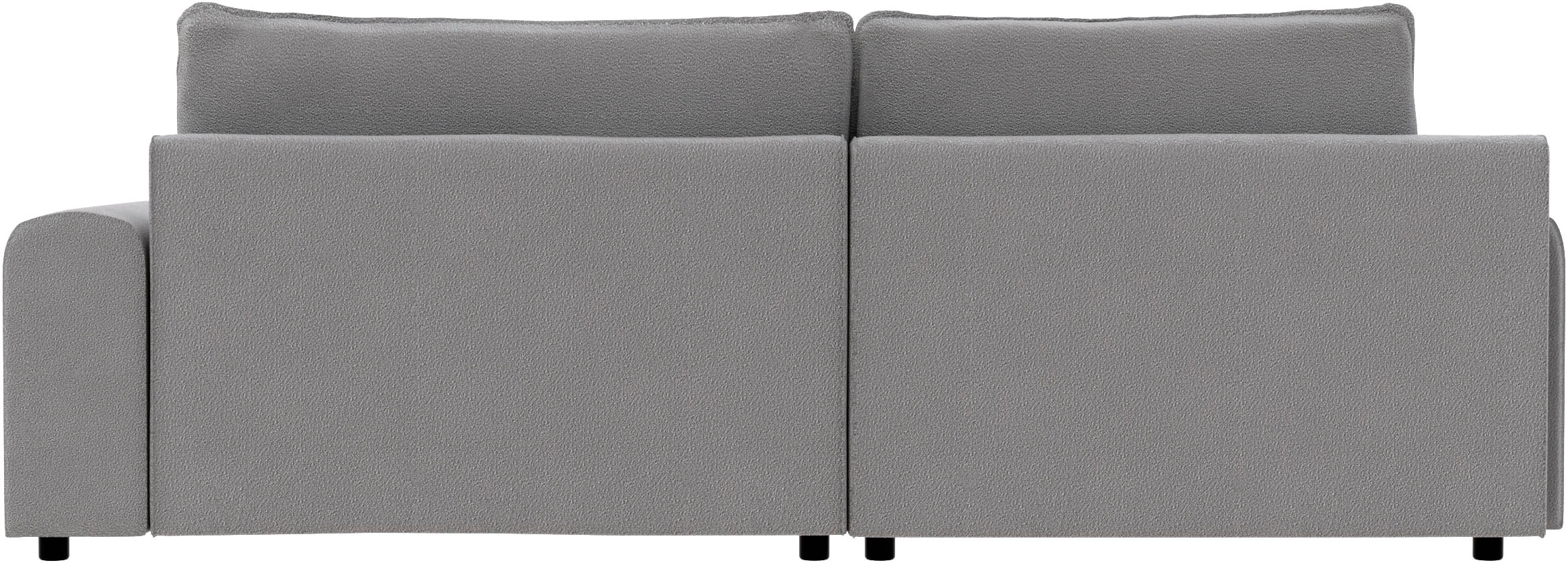 TRENDMANUFAKTUR Ecksofa »Fordon, Schlafsofa mit Bettkasten, Couch in L-Form, Breite 250 cm«, in Struktur fein LEO, haustierfreundlich, schlamm, Recamiere links