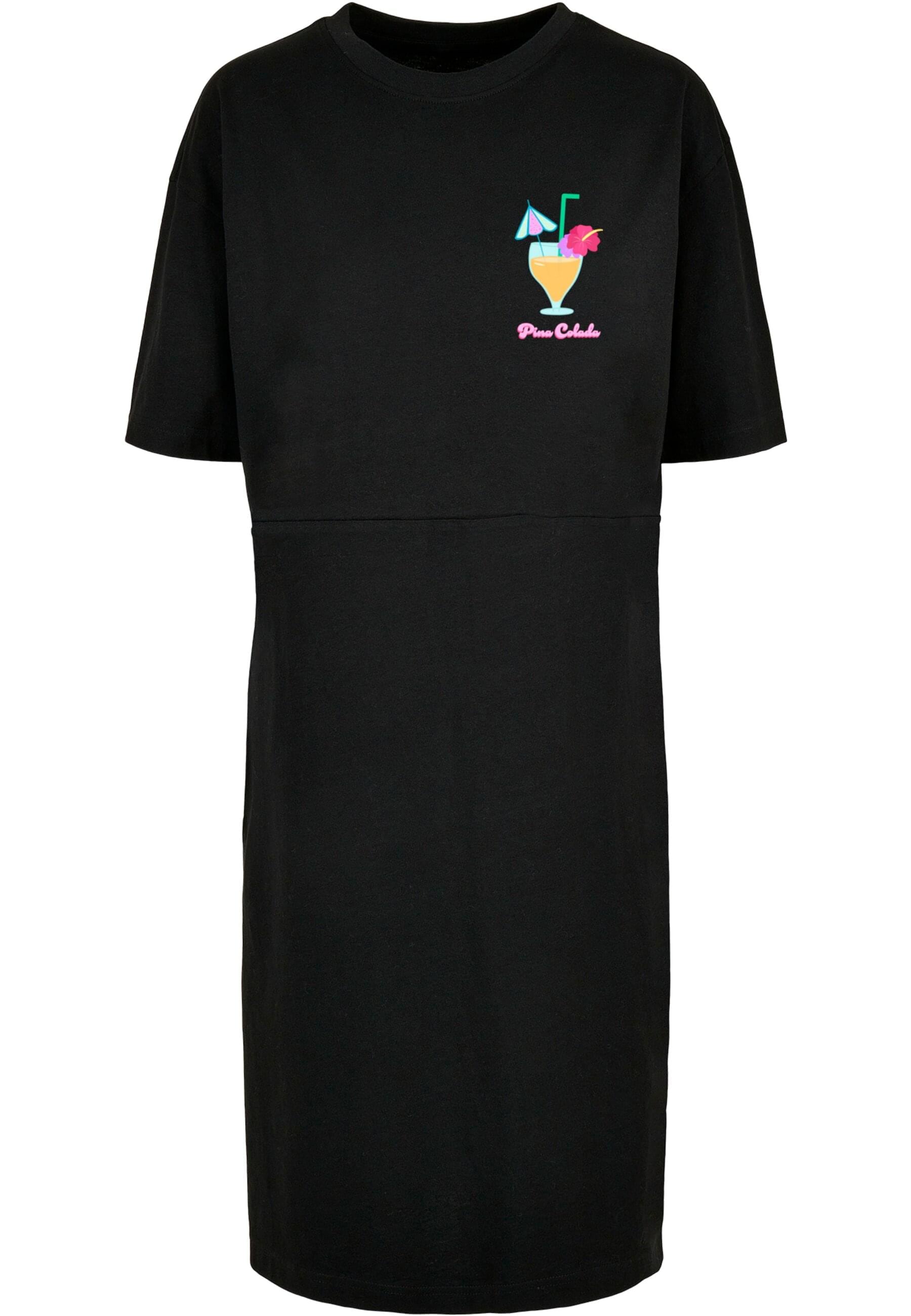 Merchcode Shirtkleid "Merchcode Damen Ladies Pina Colada Oversized Slit Tee Dress", (1 tlg.)