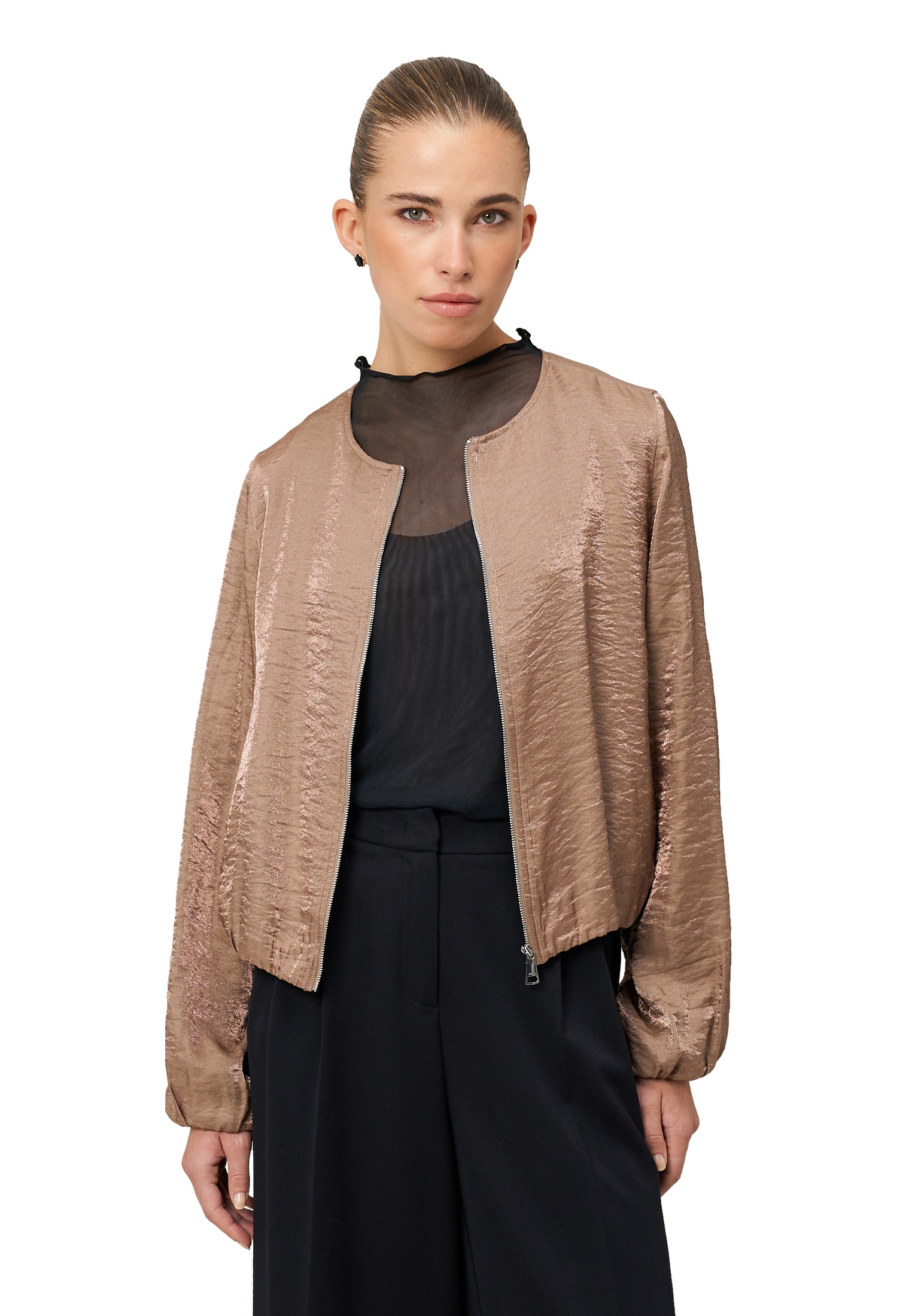 Zero Jackenblazer »Damen mit Knittereffekt« drapiert /gerafft