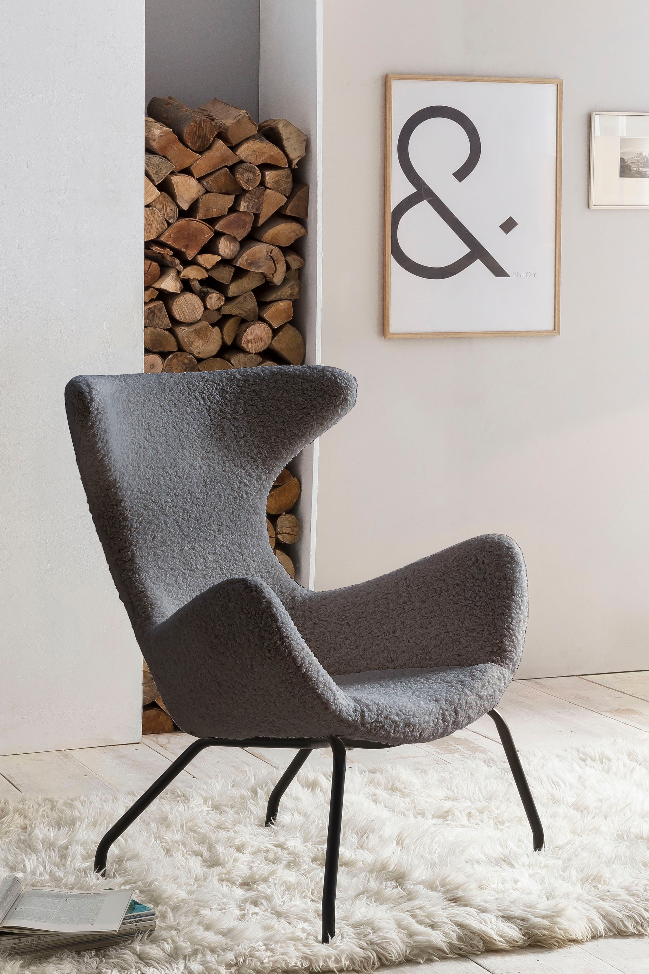 SalesFever Relaxsessel, Umhüllt von kuscheligem Teddyfell günstig online kaufen