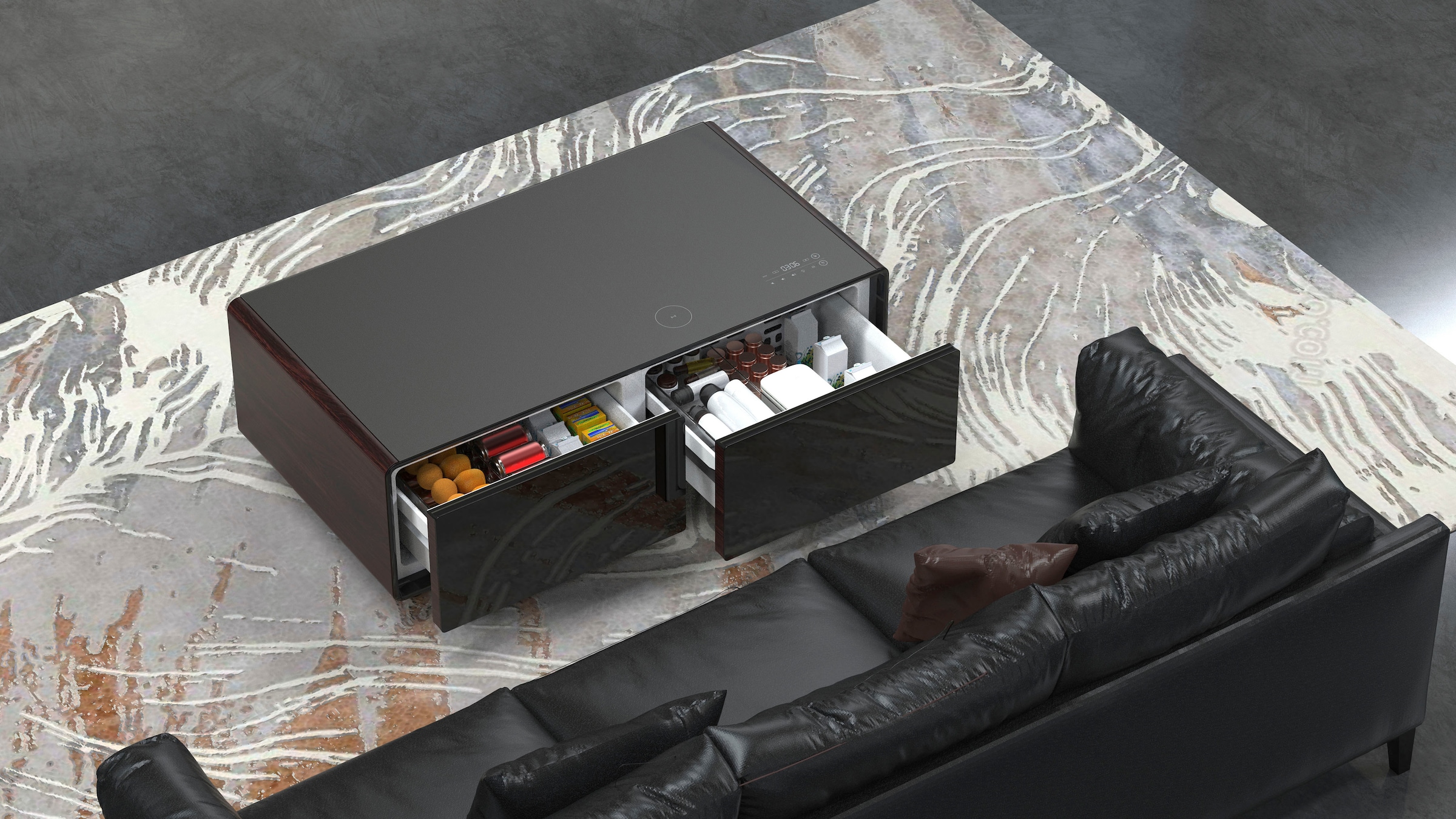 Cool und Loungetisch BAUR Sound mit Wood«, cm 46 »794 Lademöglichkeiten & Kühlfächern, 794, Soundbar | breit, Getränkekühlschrank hoch, Caso 130,5 cm