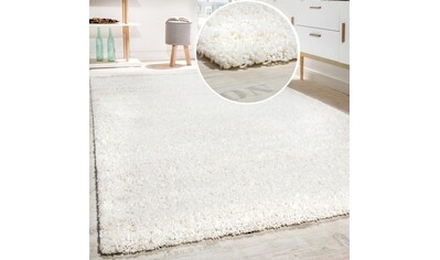 Paco Home Hochflor-Teppich »Sky 250«, rechteckig, 35 mm Höhe, gewebt, Uni Farben,... kaufen