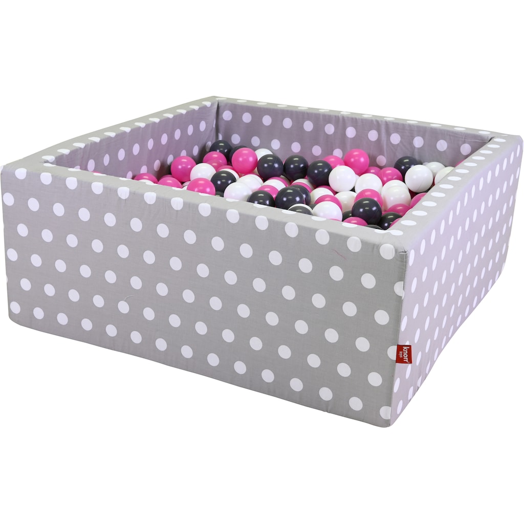 Knorrtoys® Bällebad »Soft, Grey White Dots«