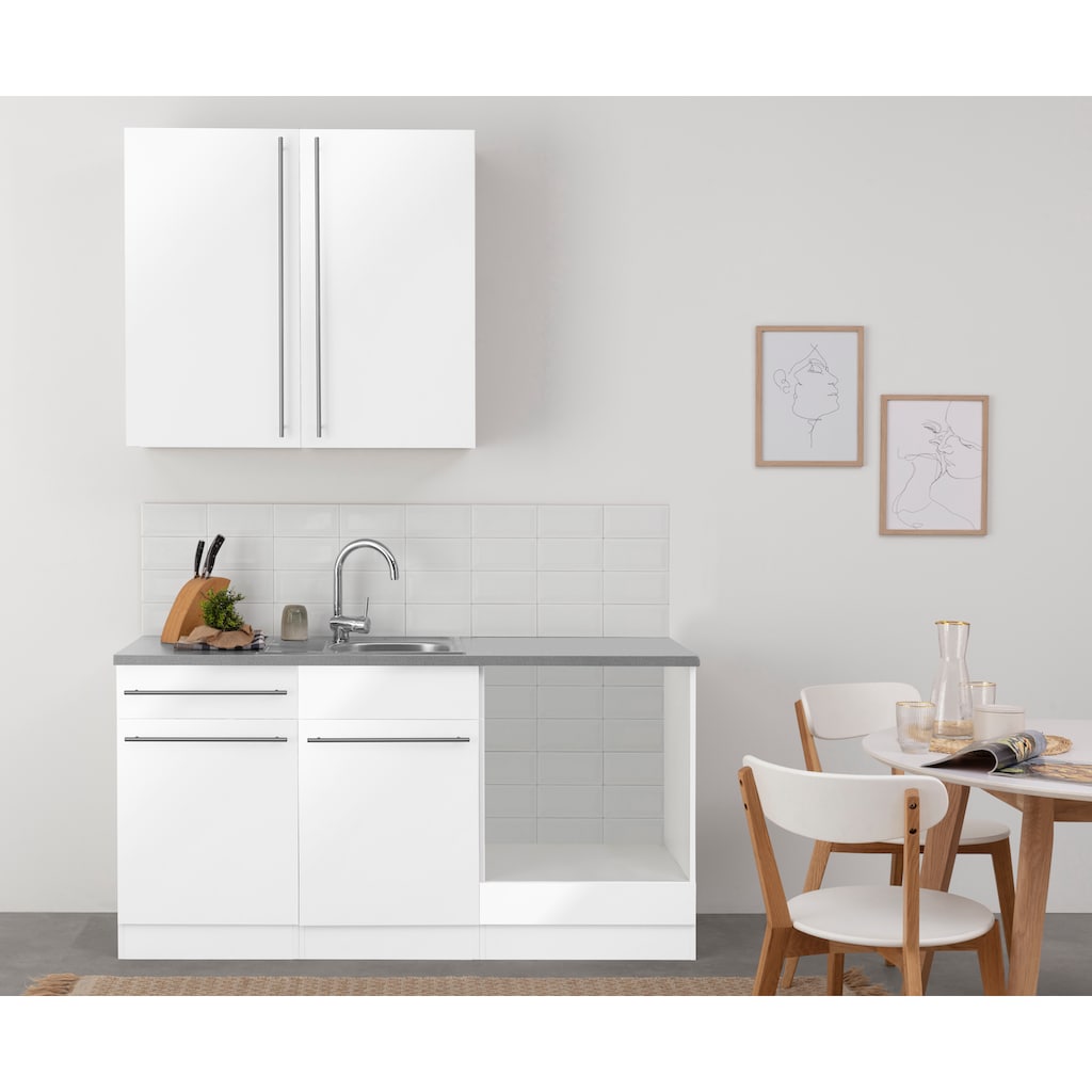 wiho Küchen Küchenzeile »Chicago«, wahlweise mit E-Geräten, Breite 160 cm