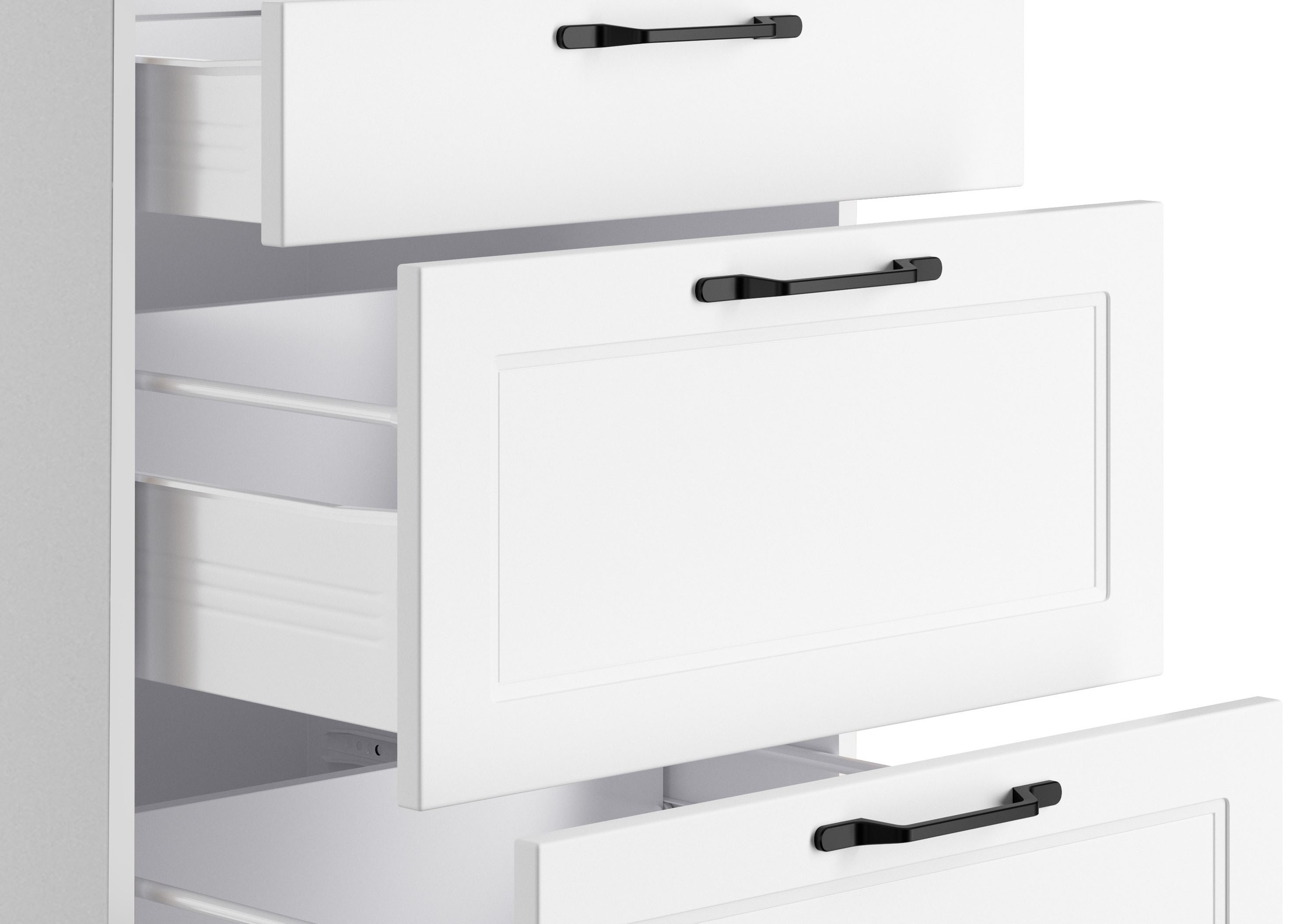 KOCHSTATION Küchenzeile »KS-Lani, mit MDF-Fronten«, Breite 300 cm, wahlweise mit E-Geräten, Höhen-Ausgleichsfüße 0-4 cm