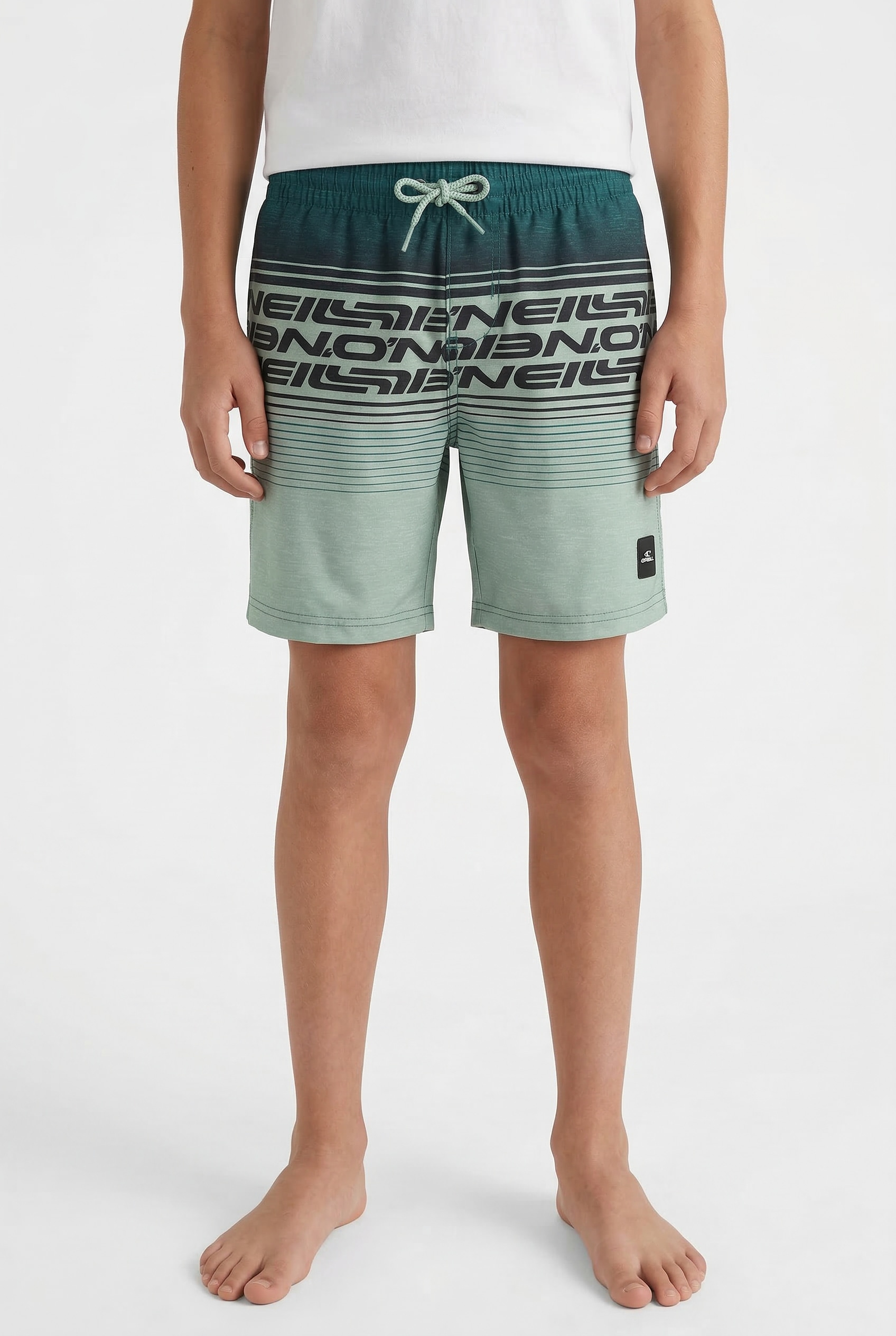ONeill Badeshorts "ONEILL LOGO STRIPE SWIMSHORTS" mit Eingrifftaschen, schnell trocknend