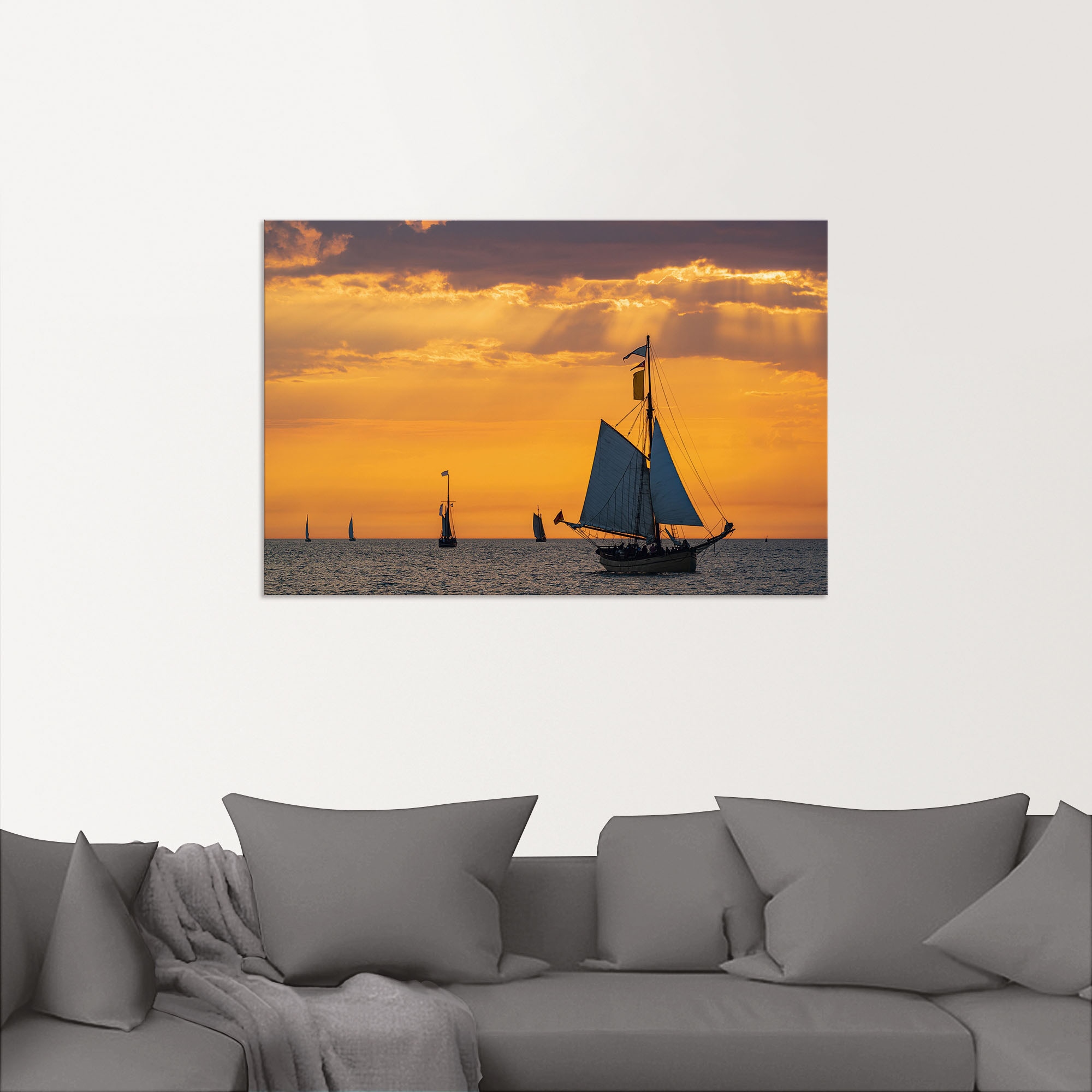 Artland Wandbild »Segelschiffe auf der Hanse Sail in Rosto«, Gewässer, (1 St.), als Alubild, Leinwandbild, Wandaufkleber oder Poster in versch. Größen