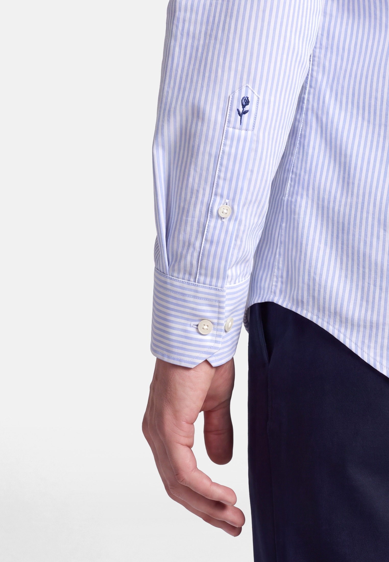 seidensticker Businesshemd Regular 1/1 Button-Down-Kragen Gestreift
