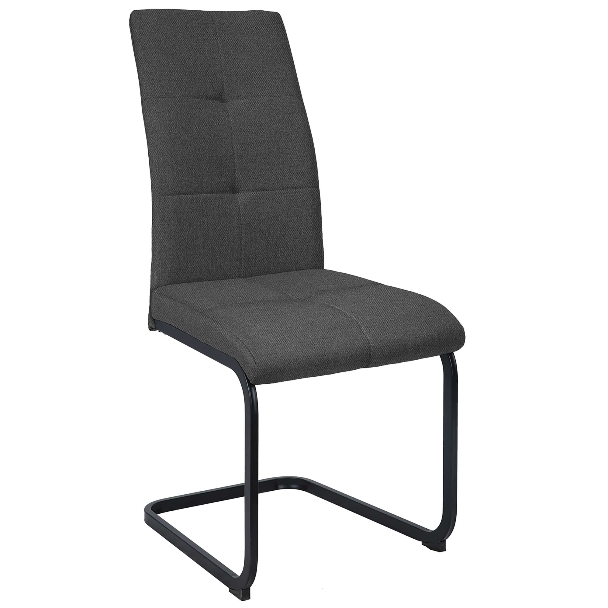 OTTO home Esszimmerstuhl »Calgoty« (Set) 2 Stk.Freischwinger, Webstoff Bezug, schwarzes Metallgestell
