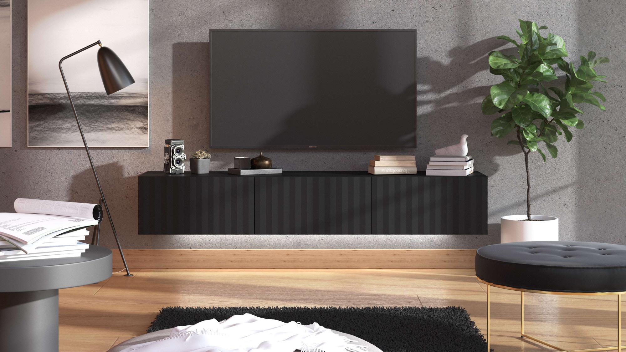 INOSIGN Lowboard "Antibes TV-Lowboard, Breite 192/154/128 cm, TV-Schrank", günstig online kaufen