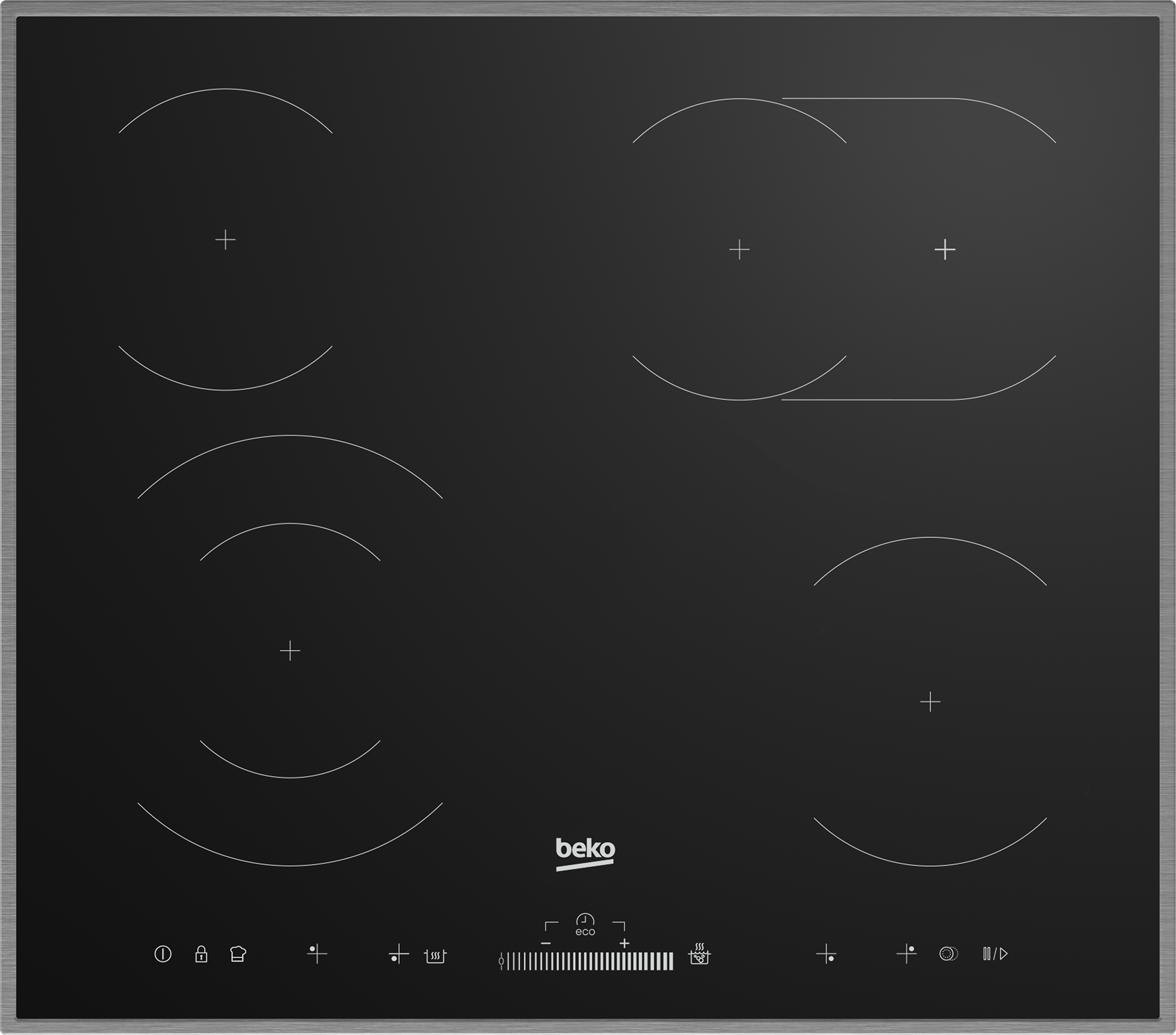 BEKO Elektro-Kochfeld "HIC 64503 TX" Slide-Touch Tasten: Steuern durch dire günstig online kaufen