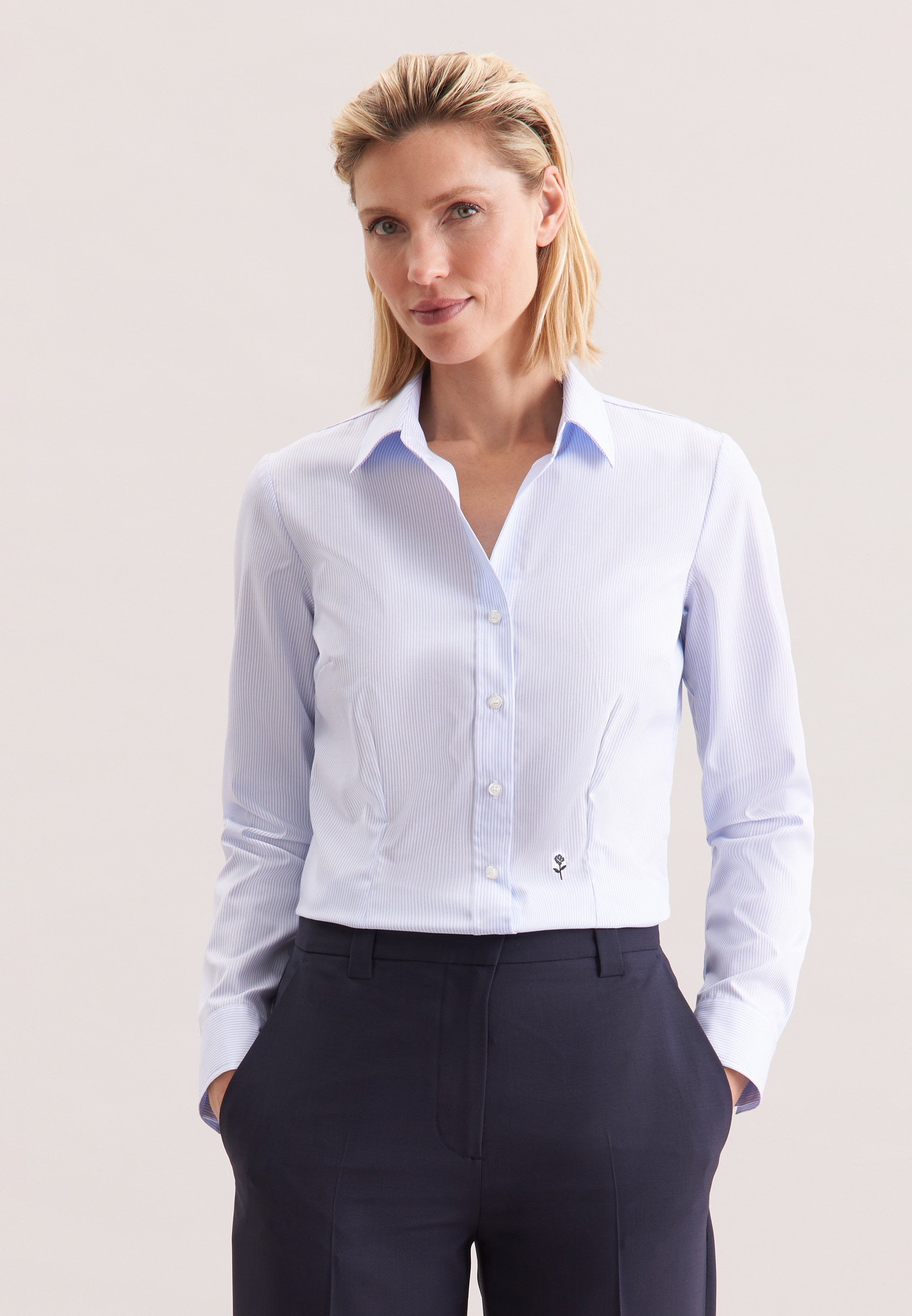 seidensticker Hemdbluse, 1/1 Kragen günstig online kaufen
