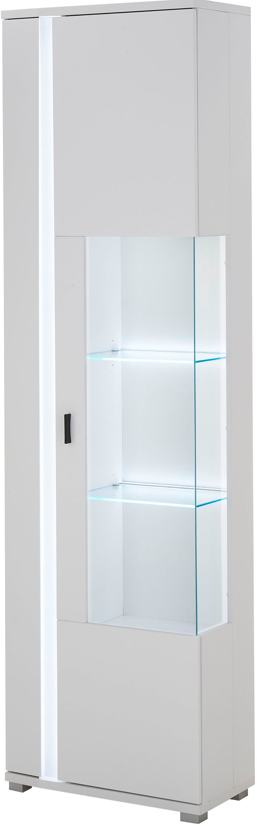 INOSIGN Vitrine »LONG ISLAND«, (1 St.), in moderner Trendfarbe,inklusive senkrechter Beleuchtung,Breite 55 cm