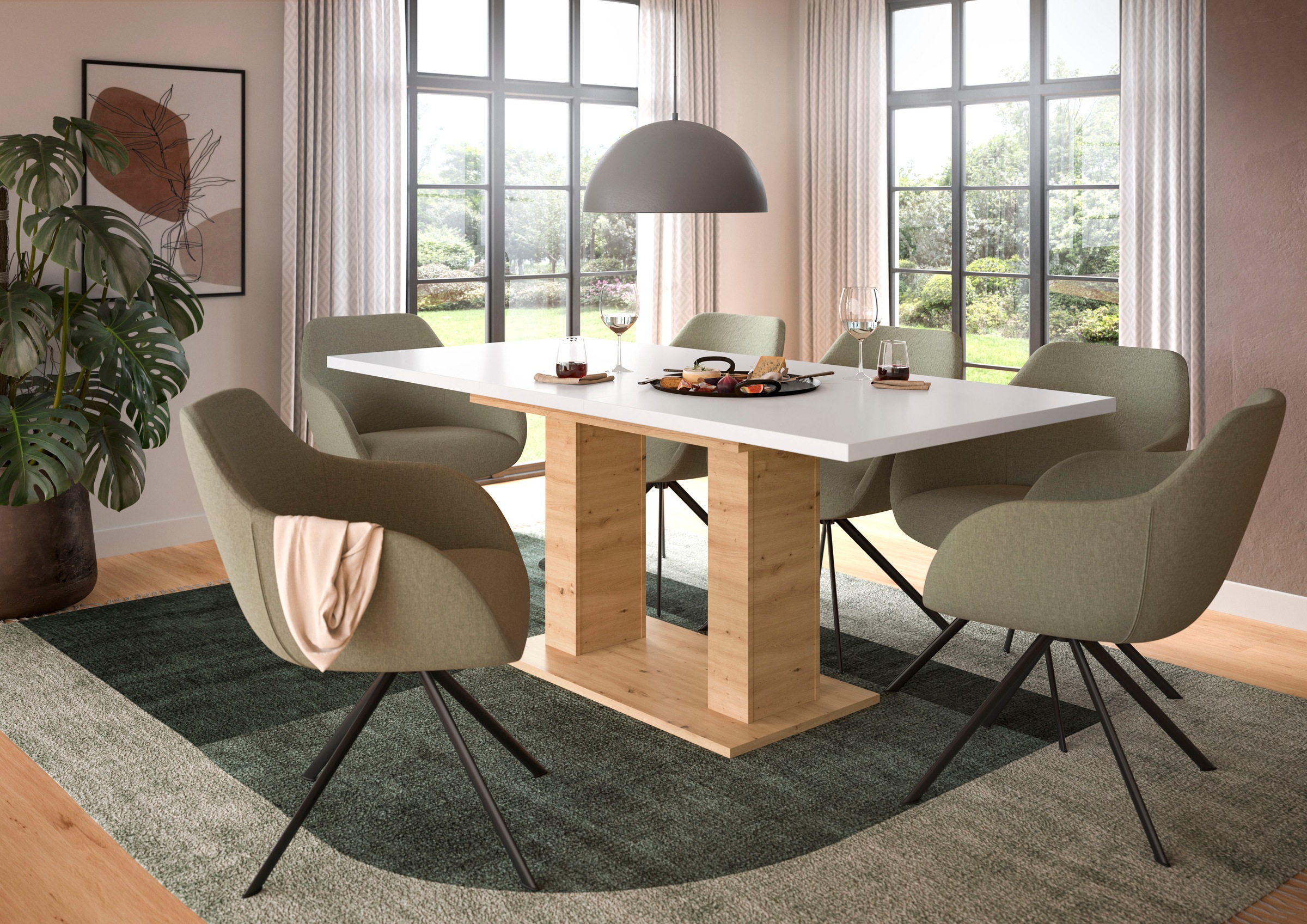 INOSIGN Esstisch "Motus, ausziehbar 150 -190 cm, inklusive 40 cm Einlegepla günstig online kaufen