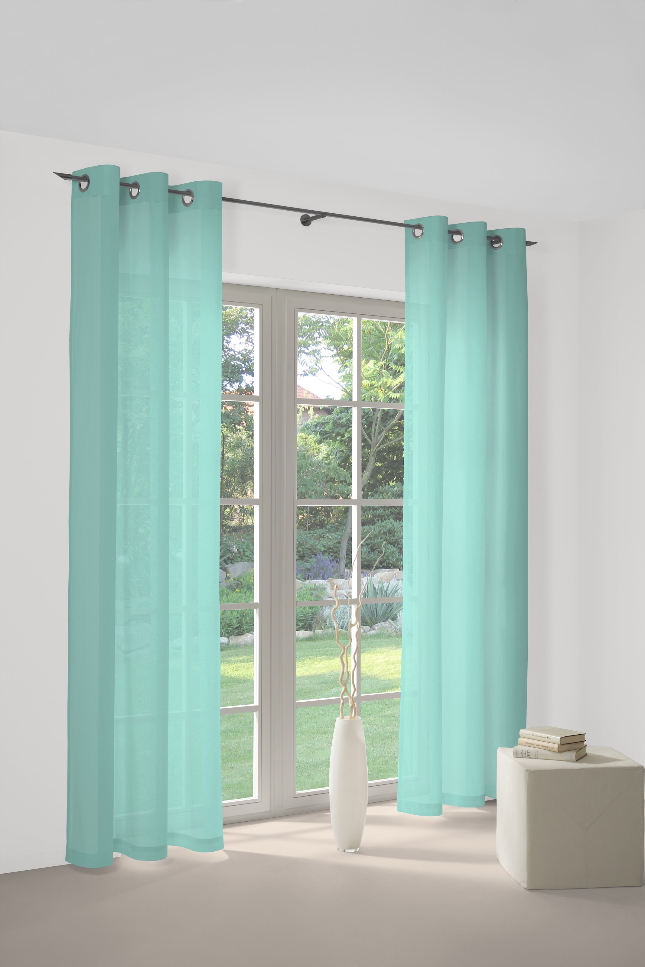 Wirth Vorhang "Peschiera" Ösen 1 Stk. tlg. echtes Seiden-Garn verwebt günstig online kaufen