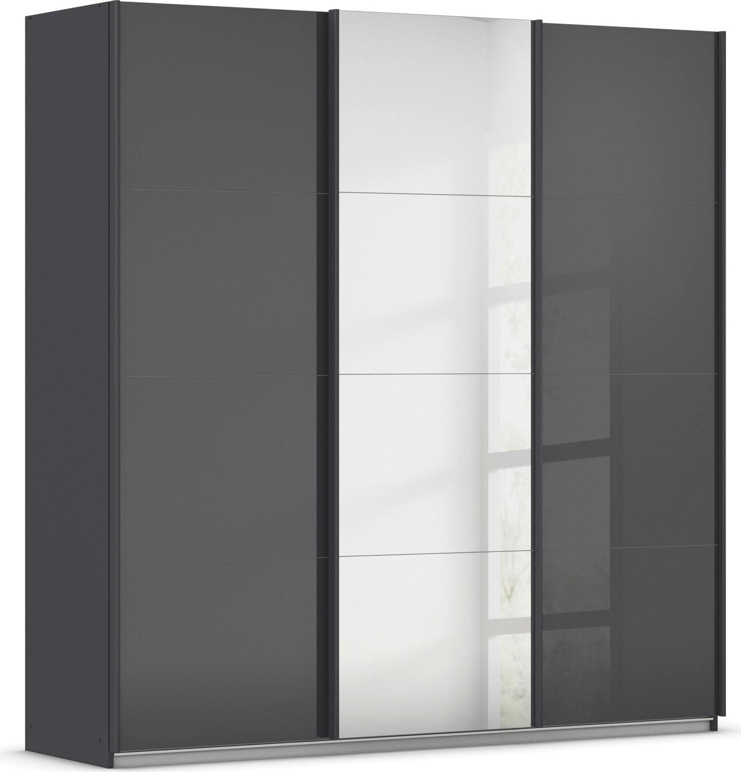 OTTO home Schwebetürenschrank "Kleiderschrank Kleiderschränke Schrank Garderobe AGORDO mit Glasfront" Breiten 203/271/315/360 cm, Höhen 210/229 cm, durchdachte Innenausstattung, in 4 Breiten und 2 Höhen MADE IN GERMANY