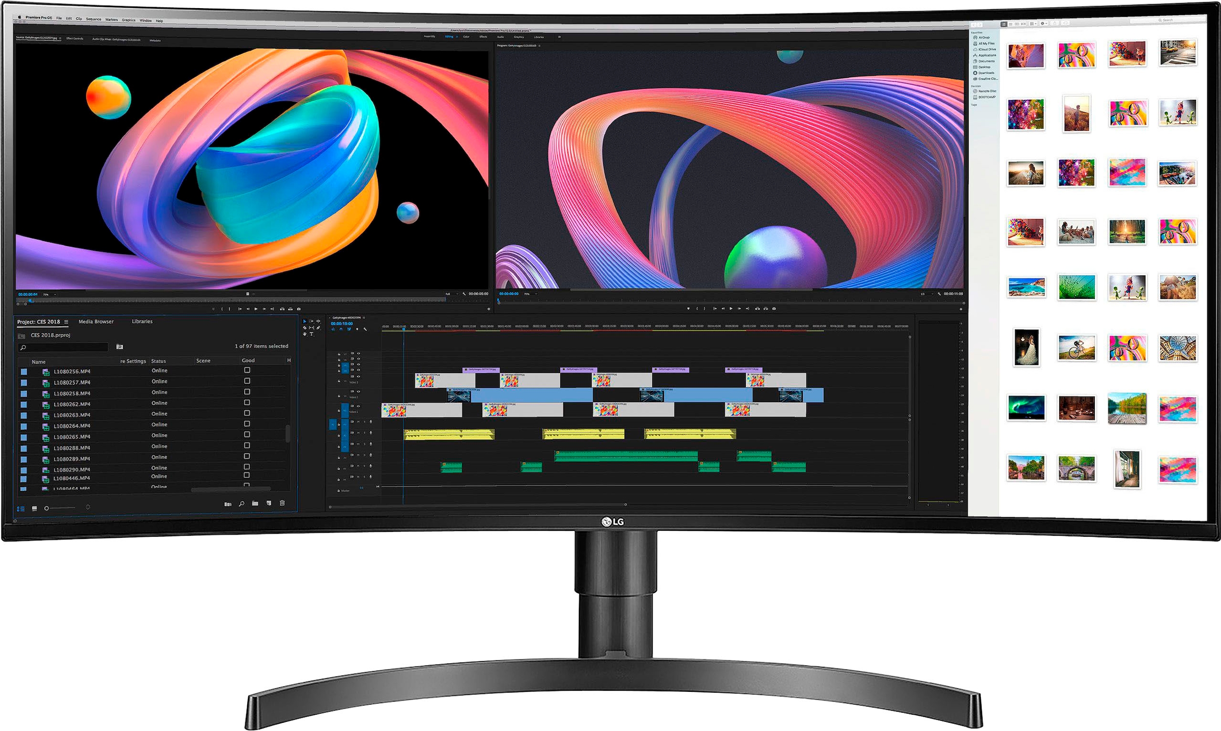 LG LCD-Monitor »UltraWide™ 34WN80C-B«, 87 cm/34 Zoll, 3440 x 1440 px, UWQHD, 5 ms Reaktionszeit, 60 Hz