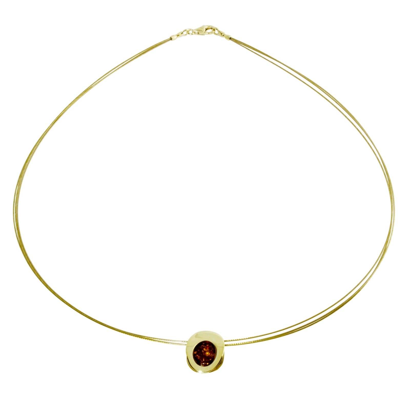 OSTSEE-SCHMUCK Halsreif »Ostsee-Schmuck Halsreif mit Anhänger Gleiter-Rabea 16 x 11 mm«, (2 tlg.)