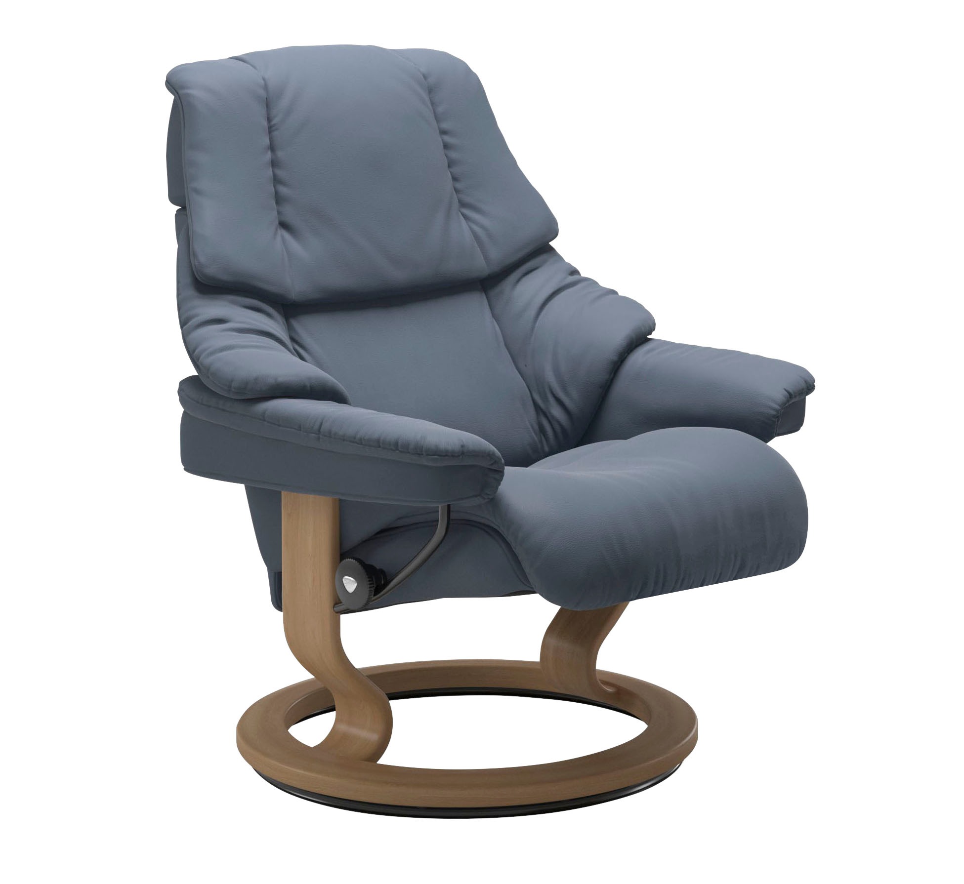 Stressless® Relaxsessel »Reno«, (Set, Relaxsessel mit Hocker), mit Hocker, mit Classic Base, Größe S, M & L, Gestell Eiche