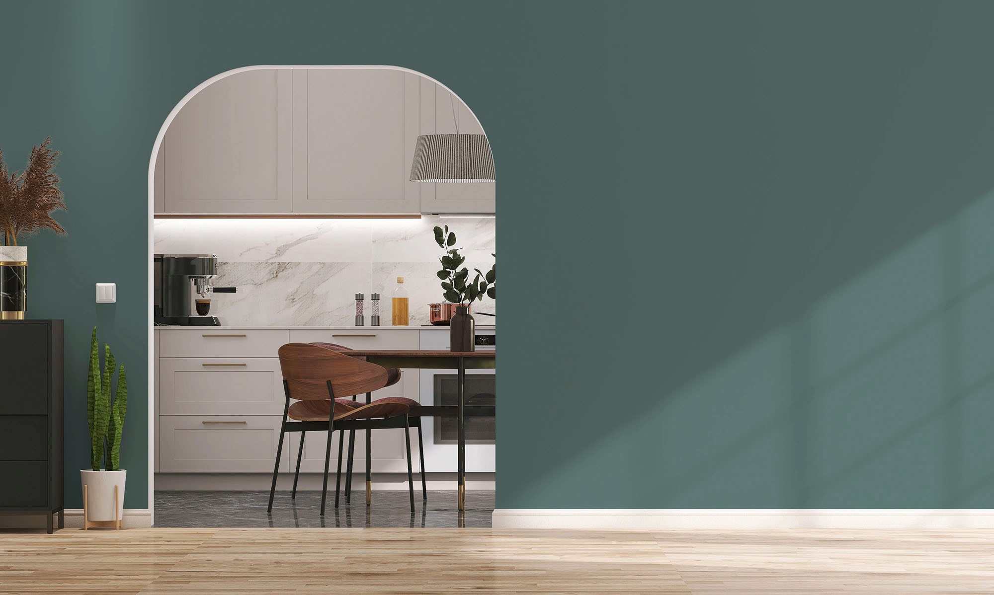 A.S. Création Wandfarbe »Premium Innenwandfarbe PURO Tuchmatt soft green« ideal für Wohnzimmer, Schlafzimmer, Flur und Küche, Farbwelt Grün