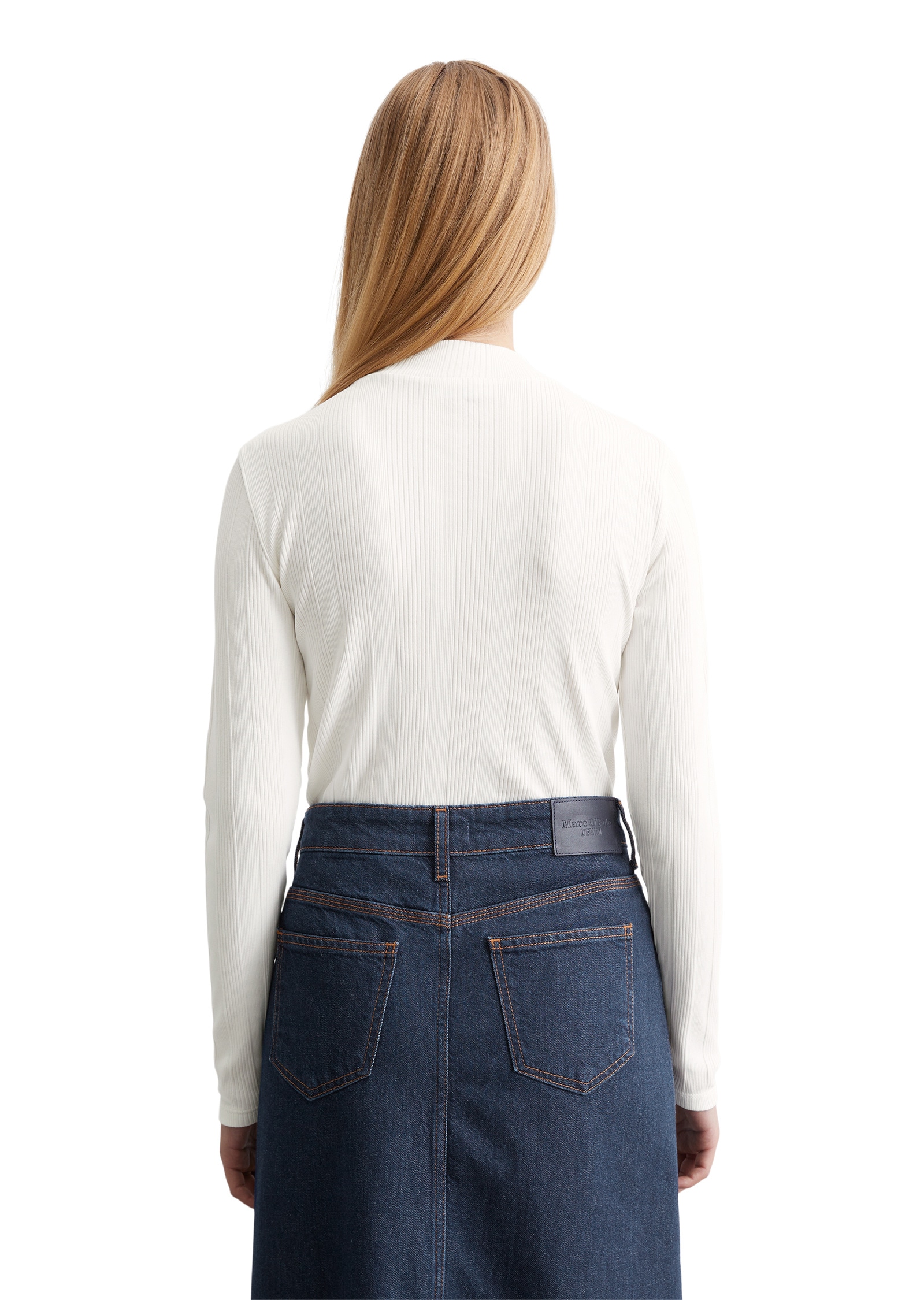Marc O'Polo DENIM Langarmshirt »aus Ripp-Jersey«