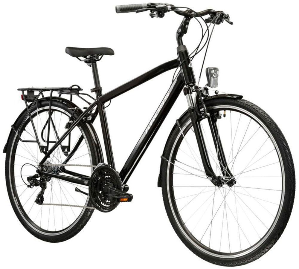 Kross Trekkingrad »Herren-Trekkingrad 28" Trans 1.0 Schwarz 21 Gänge« 21 Gang Shimano TOURNEY TY300 Schaltwerk Kettenschaltung