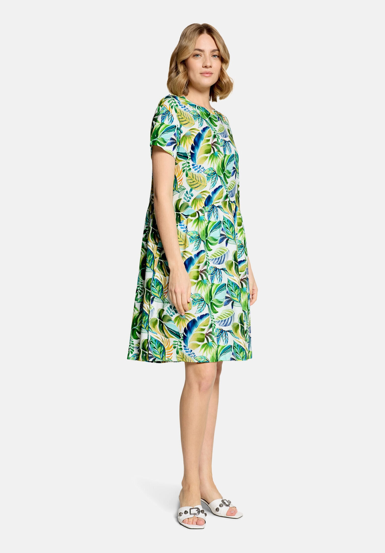 Cartoon Druckkleid "Damen mit Eingrifftaschen" Eingrifftaschen