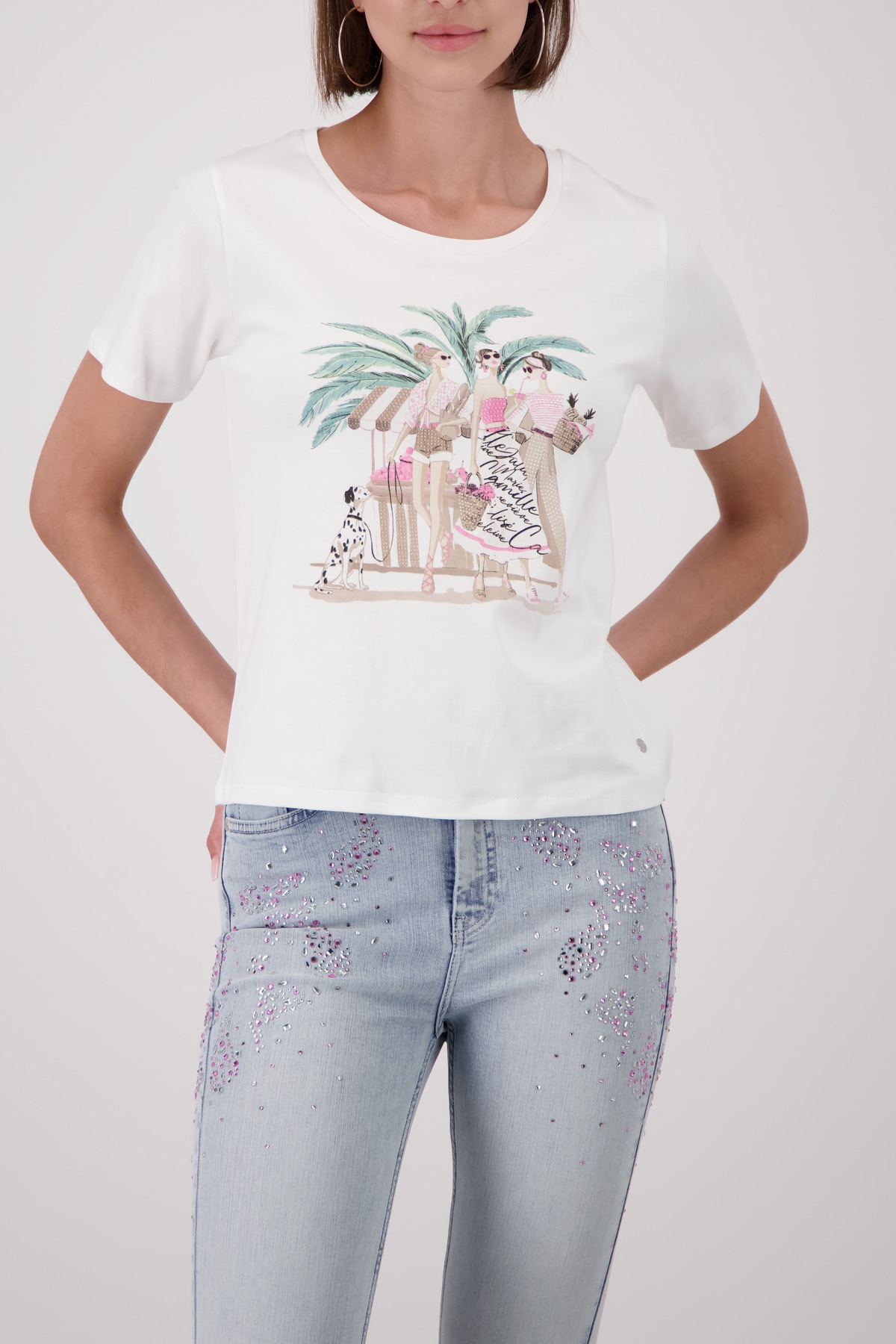 Monari T-Shirt »Shirt Frauen gezeichnet« Regular fit mit Frauenprint