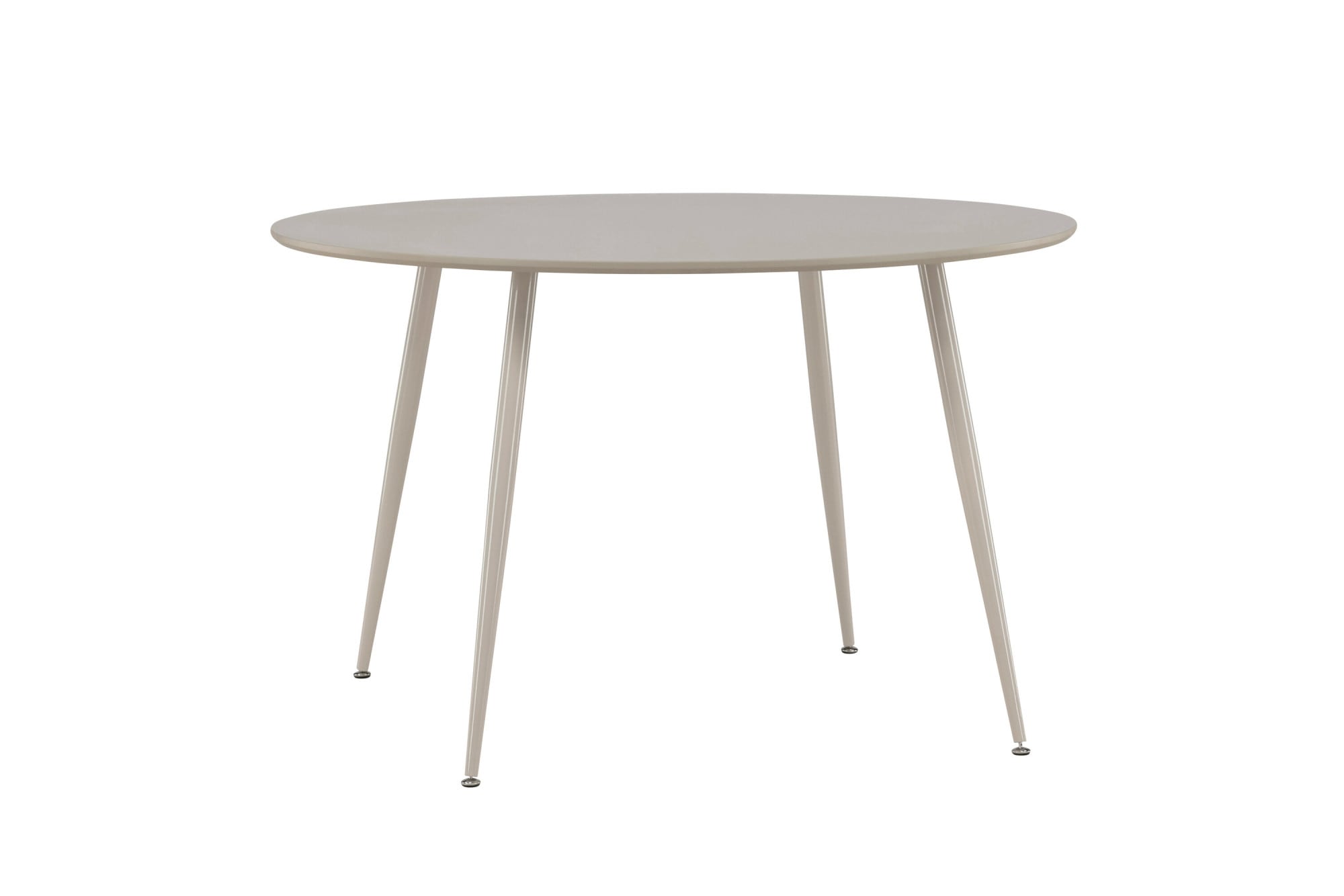 Venture Home Esstisch »Plaza, runder Esstisch in einladendem Beige, einheitlich, Ø 120 cm« Esszimmertisch, MDF, Stahlbeine, rund, harmonisch, einladend