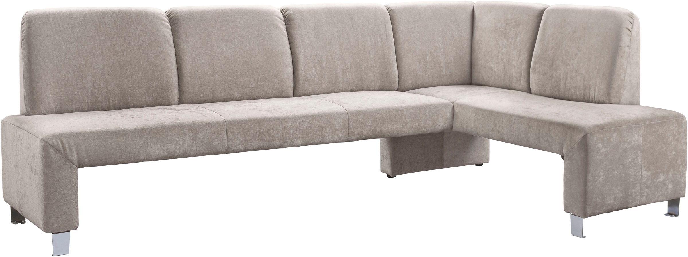exxpo - sofa fashion Eckbank "Intenso, viele Bezugsstoffe Cord, Struktur 243/158 cm (B/T)" hohe Bodenfreiheit, frei im Raum stellbar, hoher Sitzkomfort