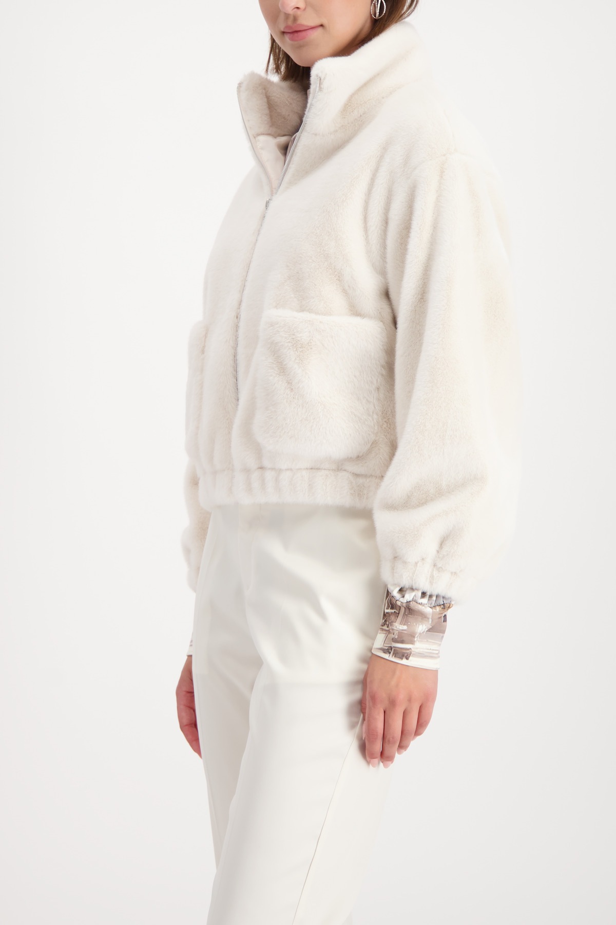 Thumbnail - Monari Fellimitatjacke "Jacke fake fur" ohne Kapuze Regular fit mit Stehkragen