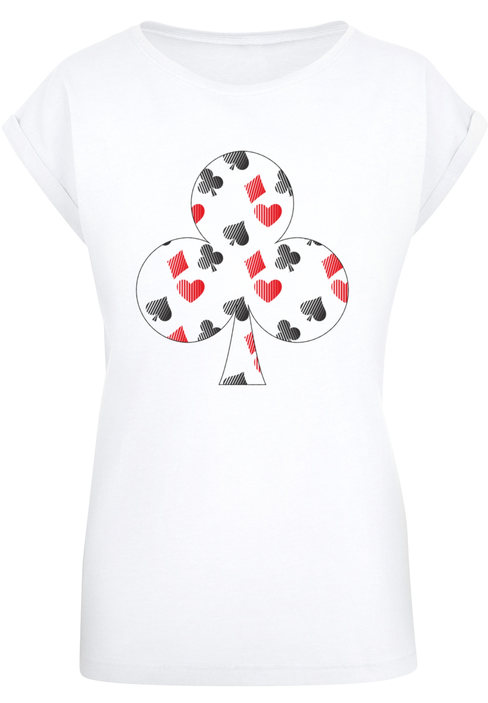 F4NT4STIC T-Shirt »Kartenspiel Kreuz Herz Karo Pik Poker«, Print